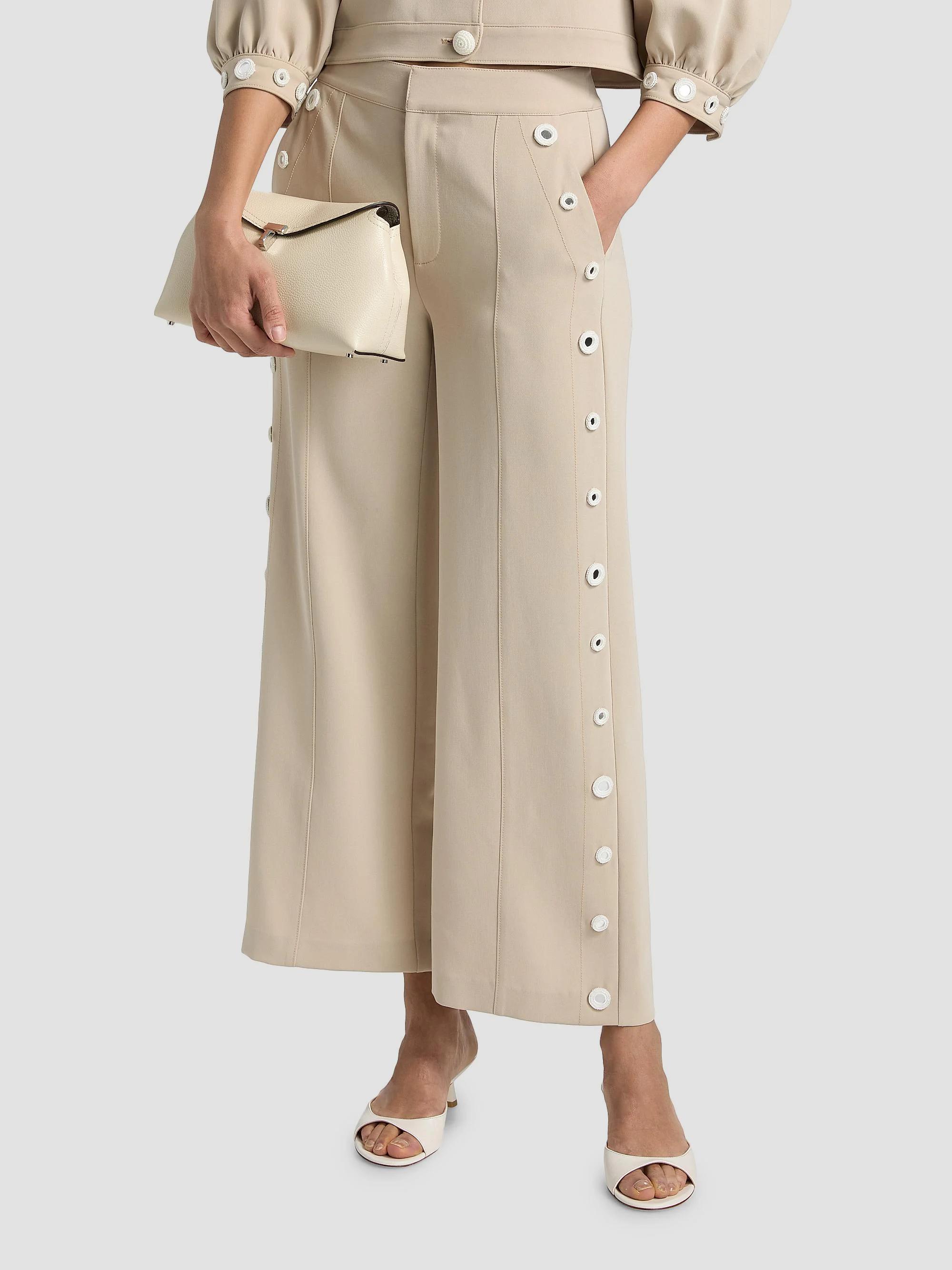 Cinq à Sept Gilliana Crochet Mirrors Crop Pants | Saks Fifth Avenue
