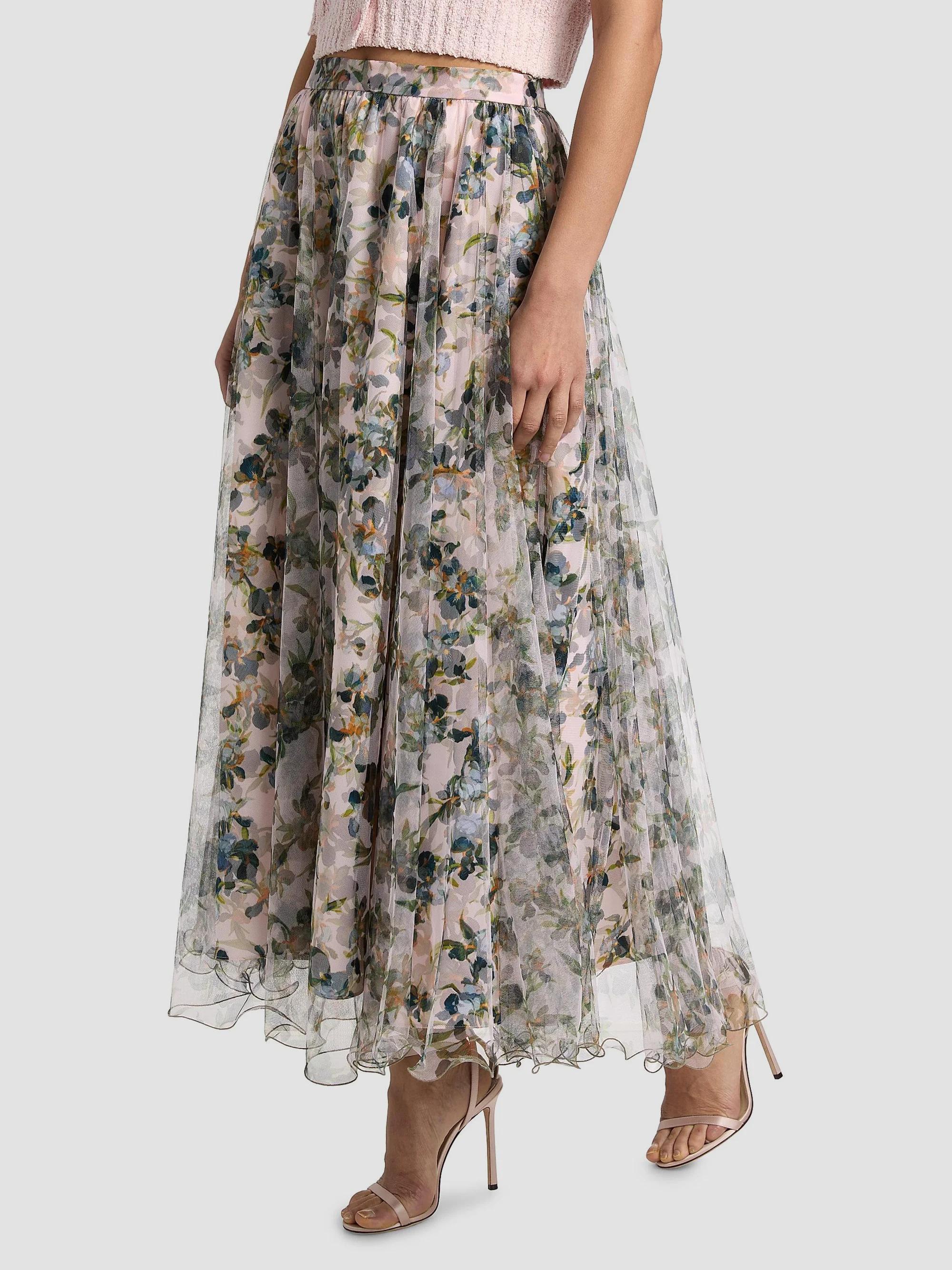 Cinq à Sept Sofia Trailing Iris Maxi Skirt | Saks Fifth Avenue