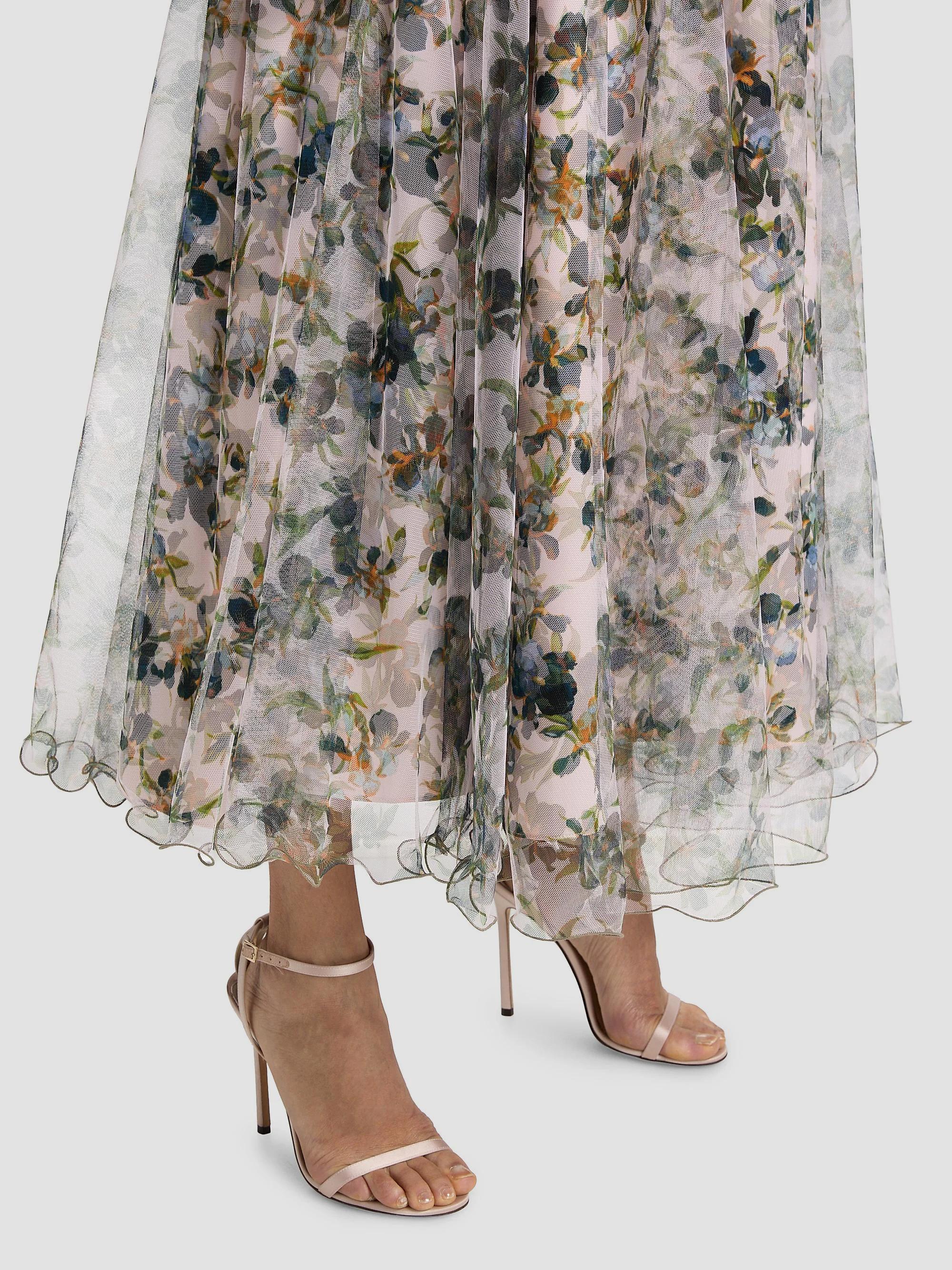 Cinq à Sept Sofia Trailing Iris Maxi Skirt | Saks Fifth Avenue