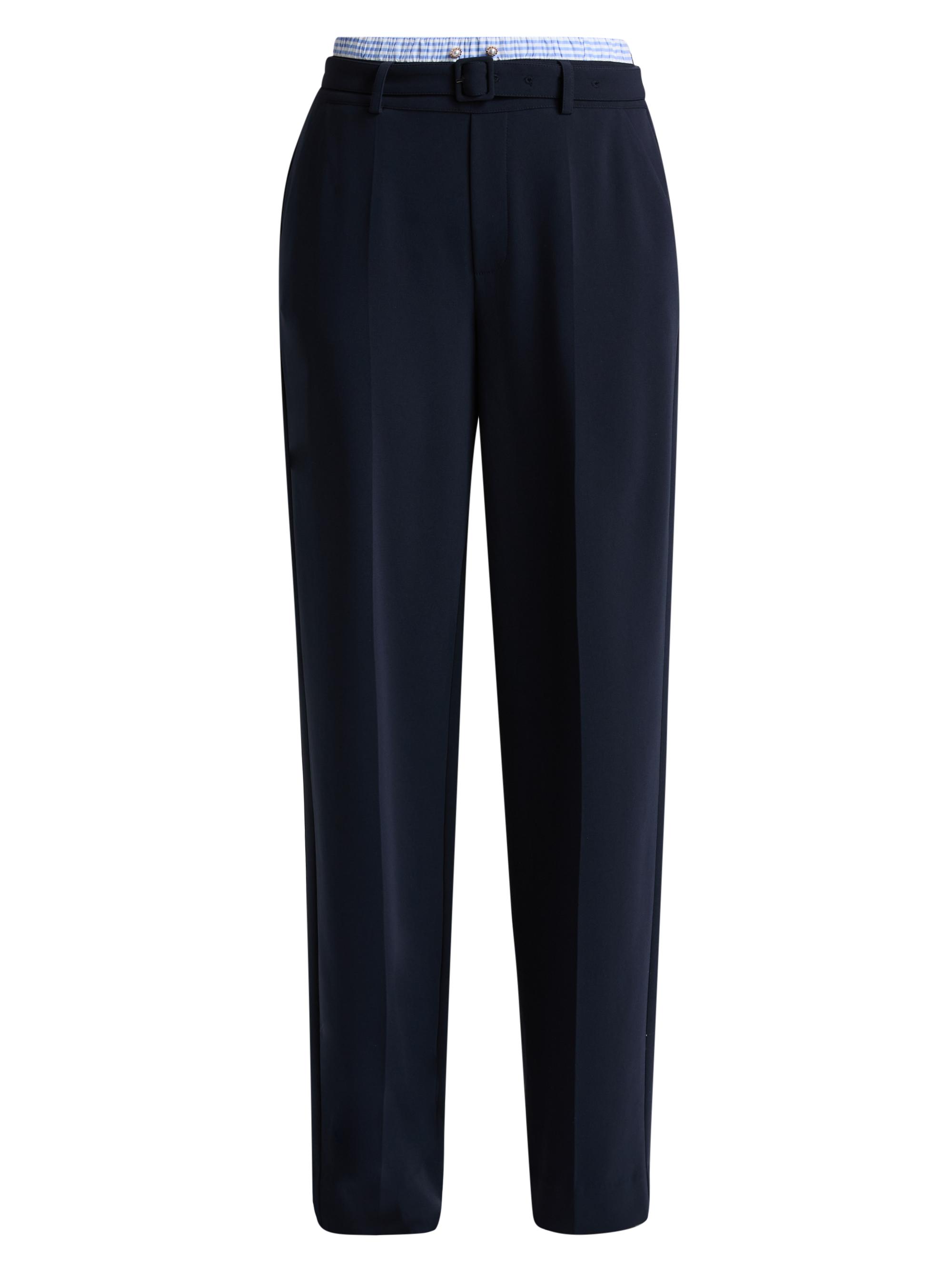 Cinq à Sept Women's Aron High-Rise Tapered-Leg Pants - Navy Blue Stripe