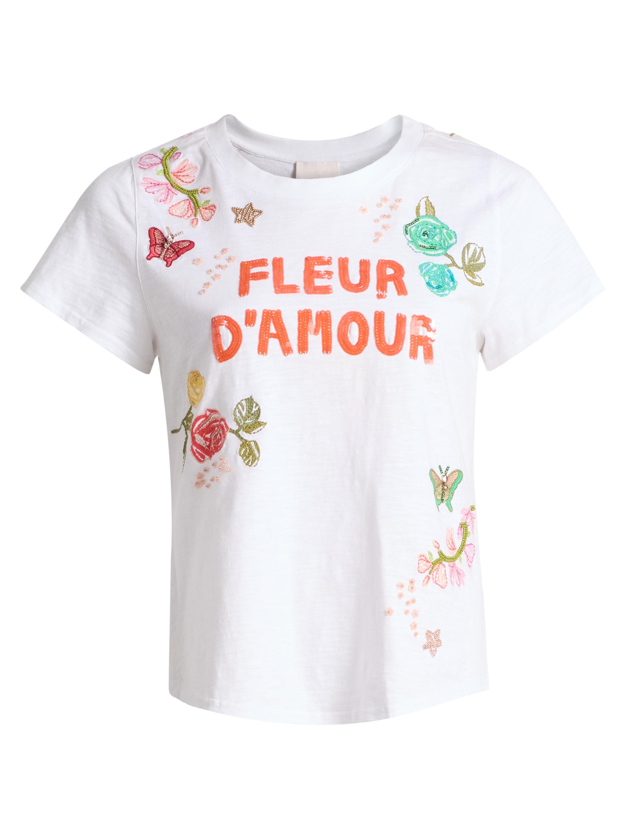 Cinq à Sept Women's Angeli Fleur Damour T-Shirt - White Multi