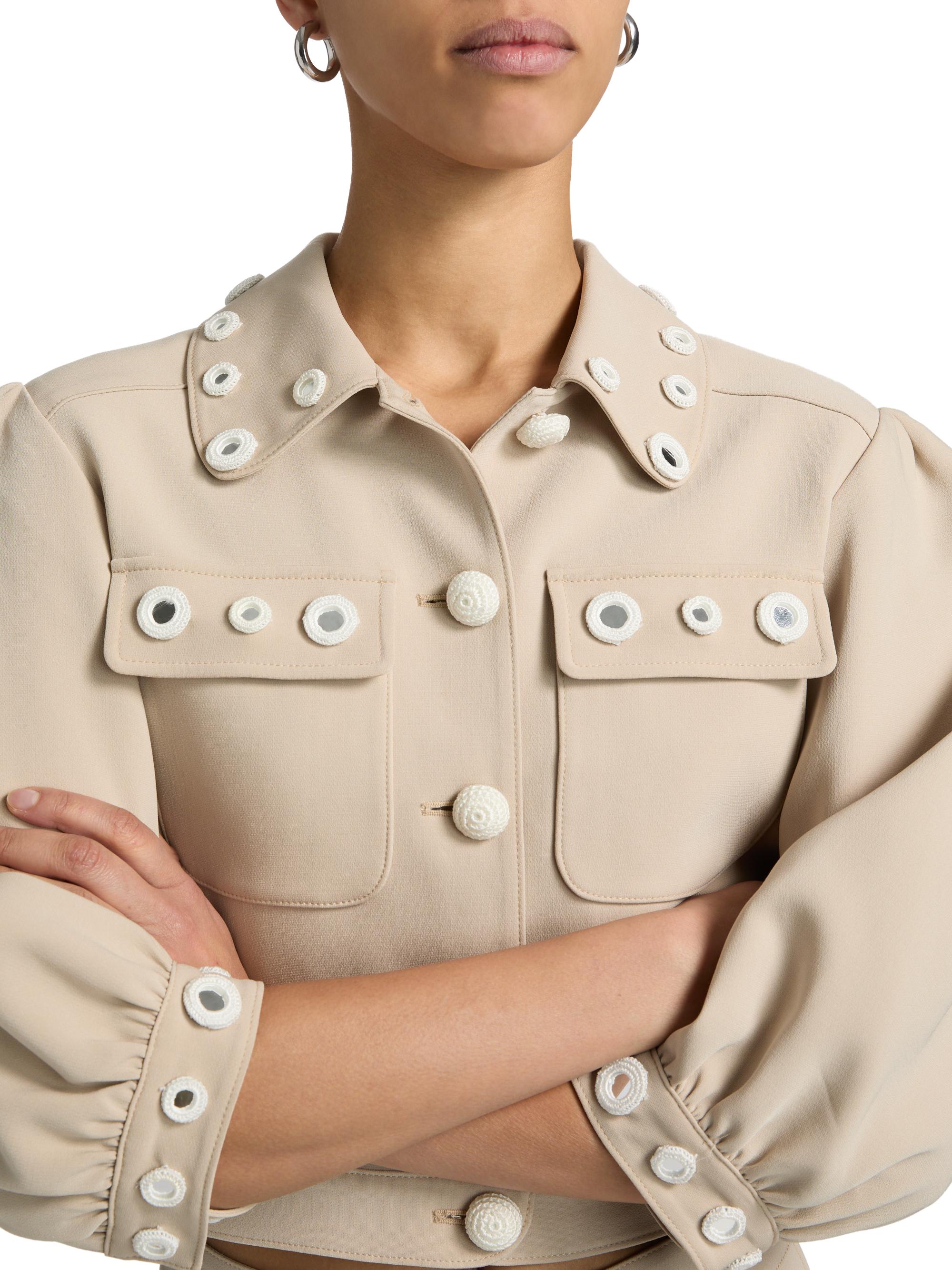 Cinq à Sept Gilliana Crochet Mirrors Crop Jacket | Saks Fifth Avenue