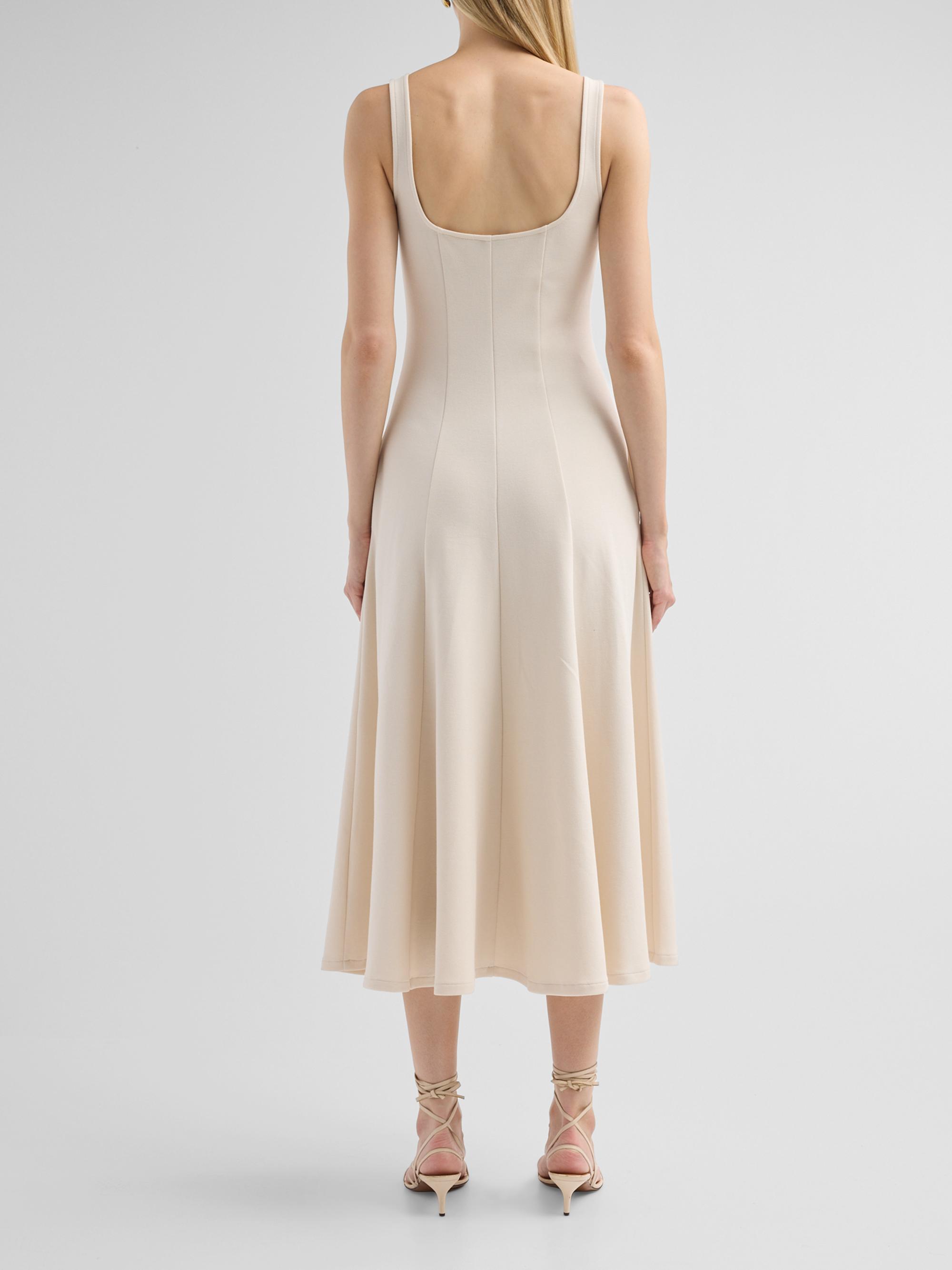 Vince Women's Square Neck Seamed Midi-Dress - Flax | Thumbnail 3