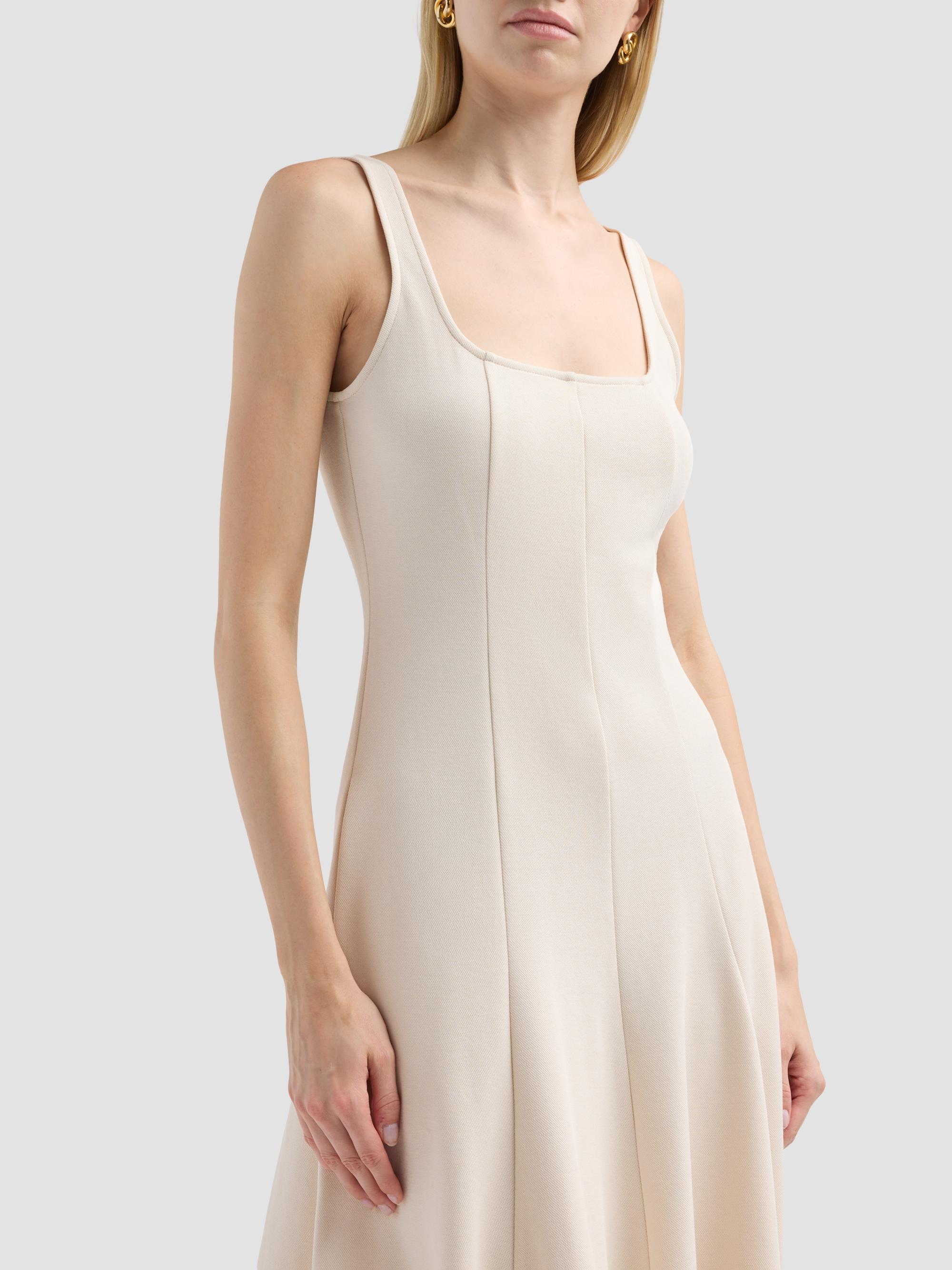 Vince Women's Square Neck Seamed Midi-Dress - Flax | Thumbnail 5