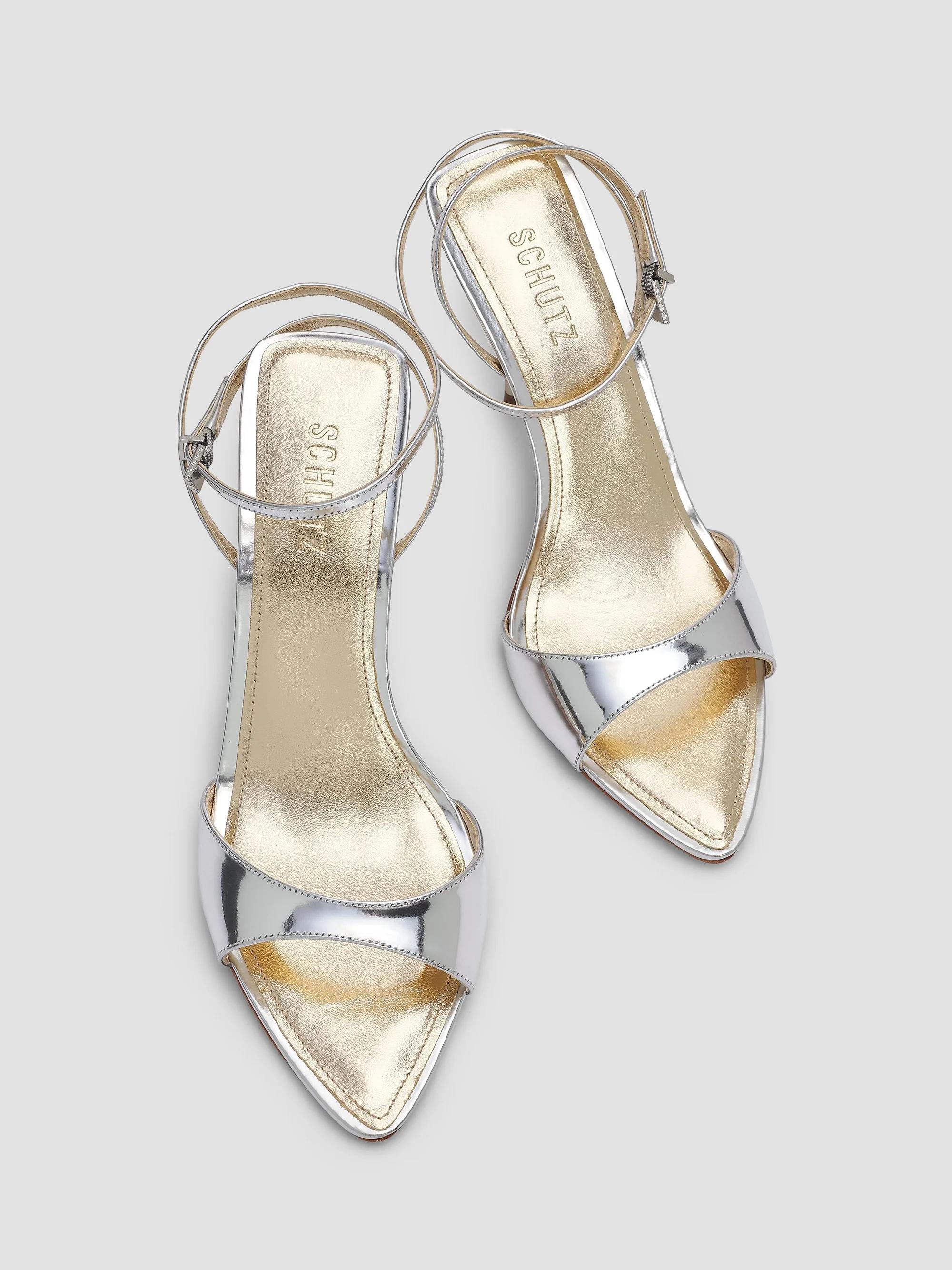 Schutz Elodie 100MM Leather Sandals | Saks Fifth Avenue