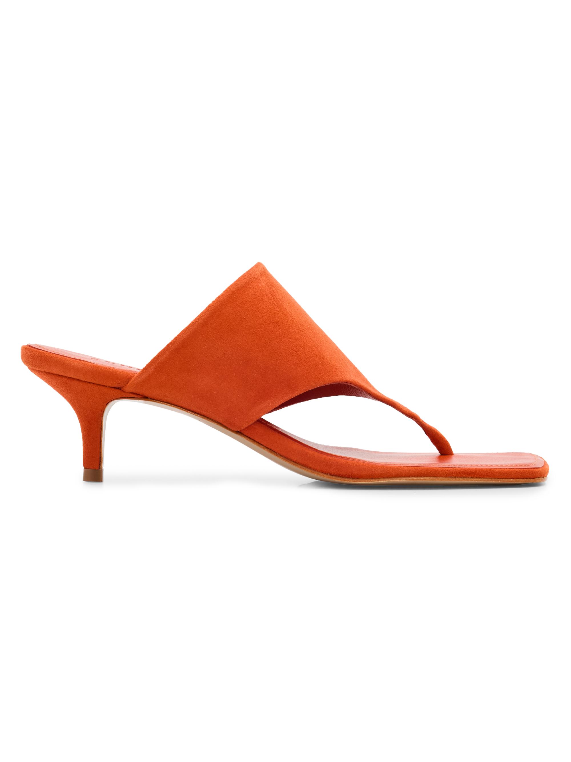 Schutz Women's Sage 60MM Suede Sandals - Orange Clay | Thumbnail 7