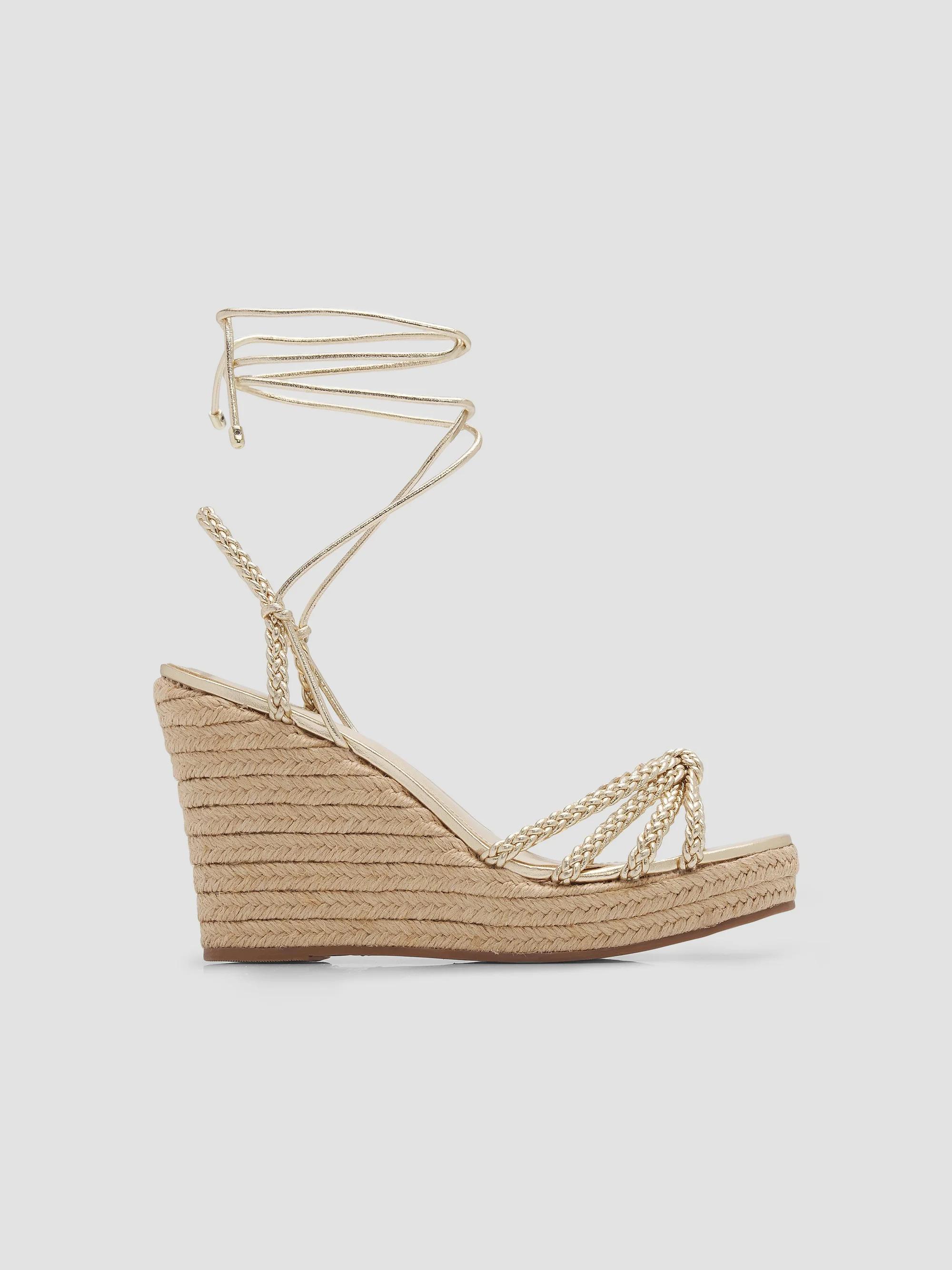 Schutz Adele 95MM Leather Ankle-Wrap Wedge Sandals | Saks Fifth Avenue