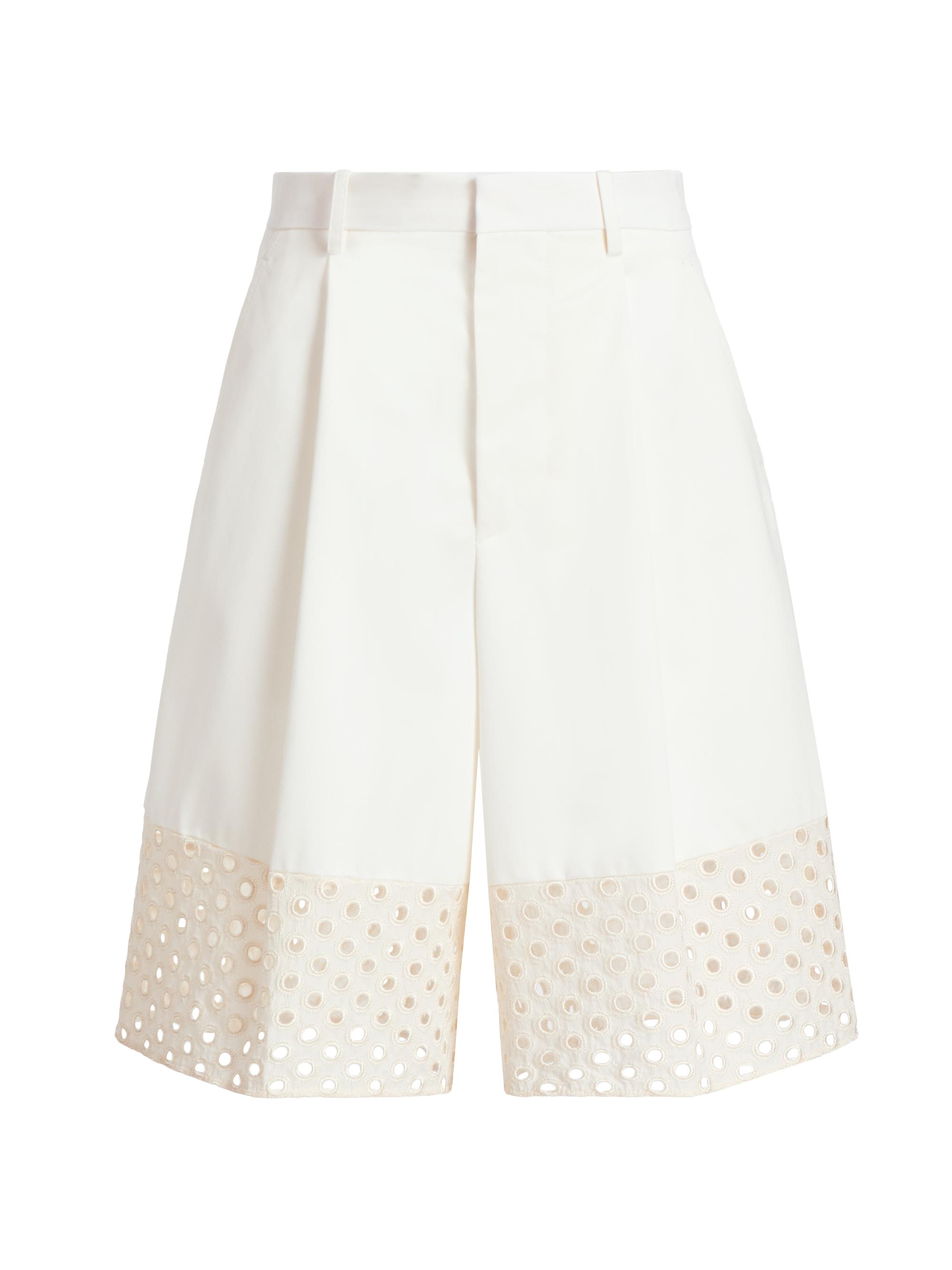 Marni Women's Sangallo Lace & Cotton Bermuda Shorts - Lily White