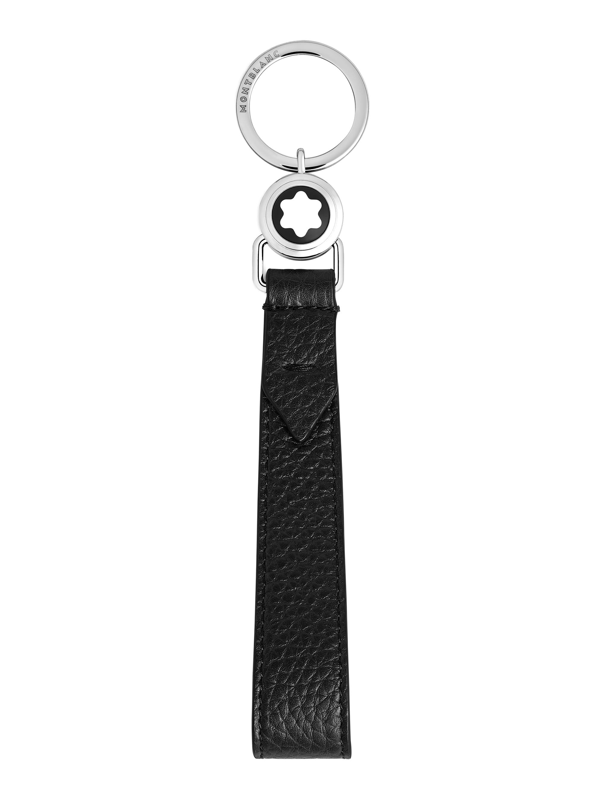 Montblanc Men's Grain Leather Loop Key Holder - Black