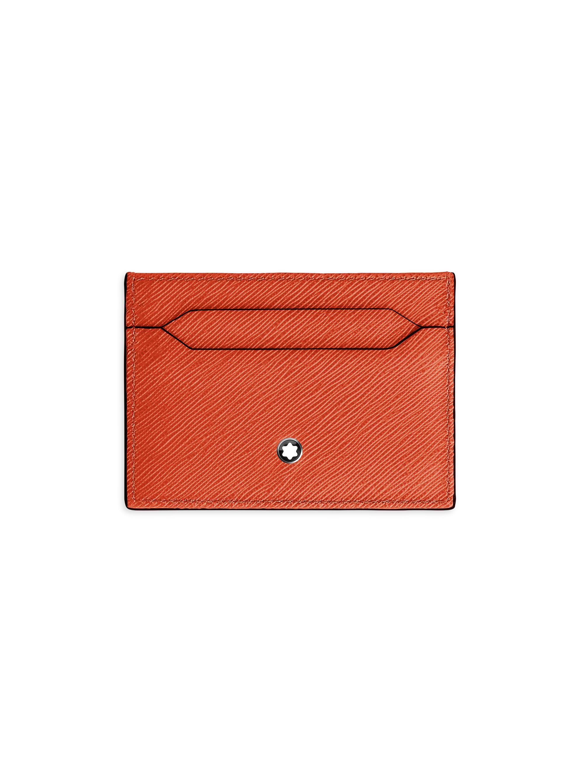 Montblanc Men's Sartorial Leather Card Holder - Orange