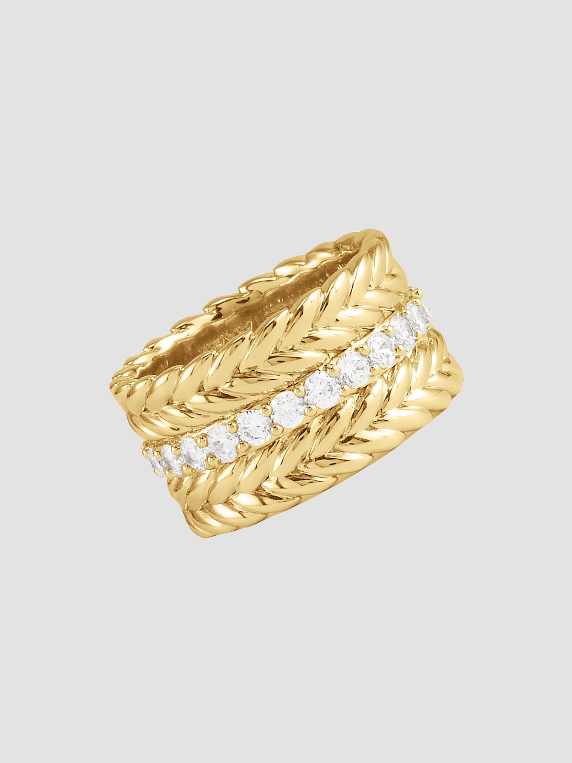 Anabel Aram Women's Cheval 18K-Gold-Plated & Cubic Zirconia Ring - Gold - Size 7