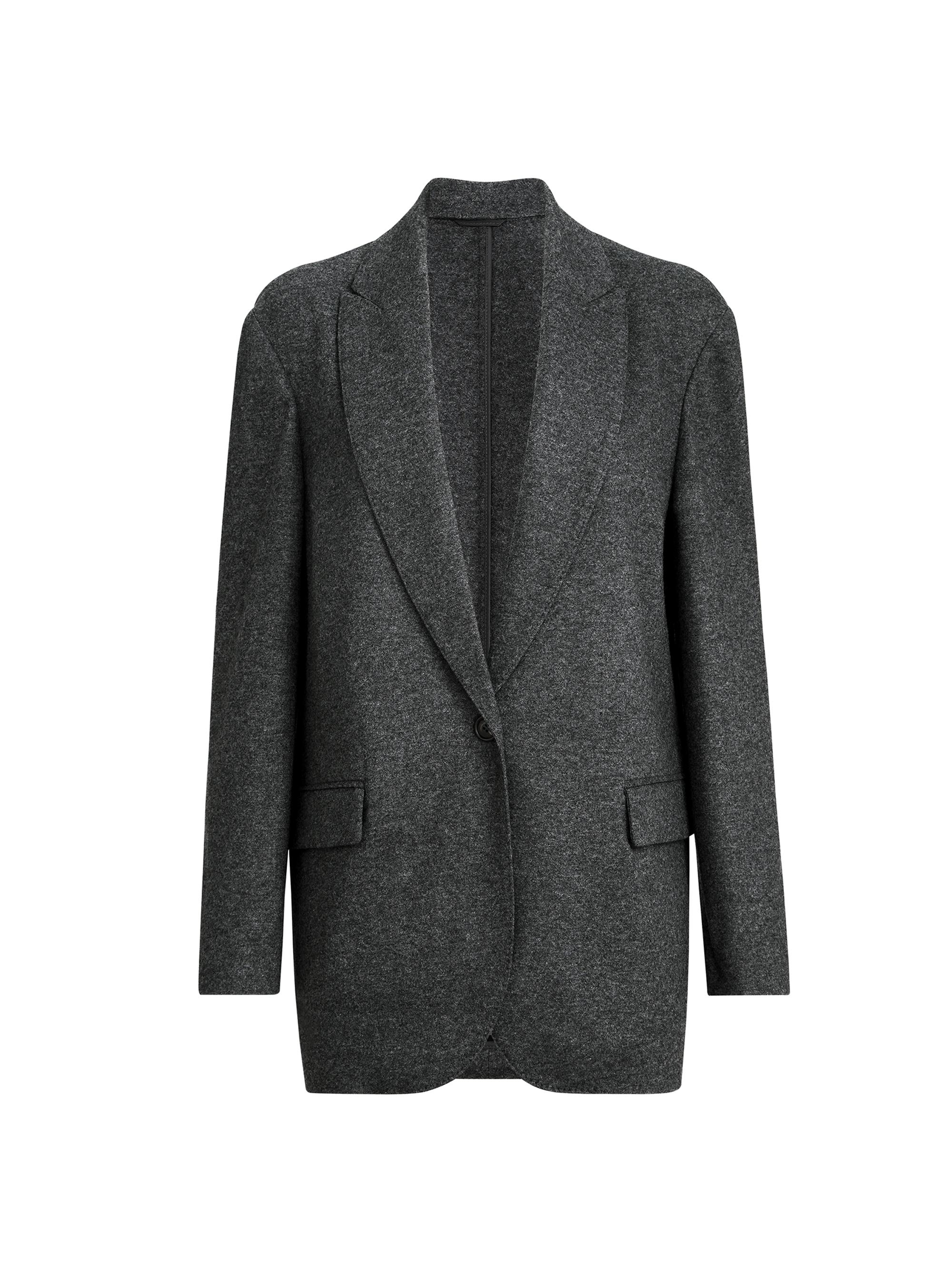 Brunello Cucinelli Women's Cashmere Jersey Blazer with Monili - Anthracite