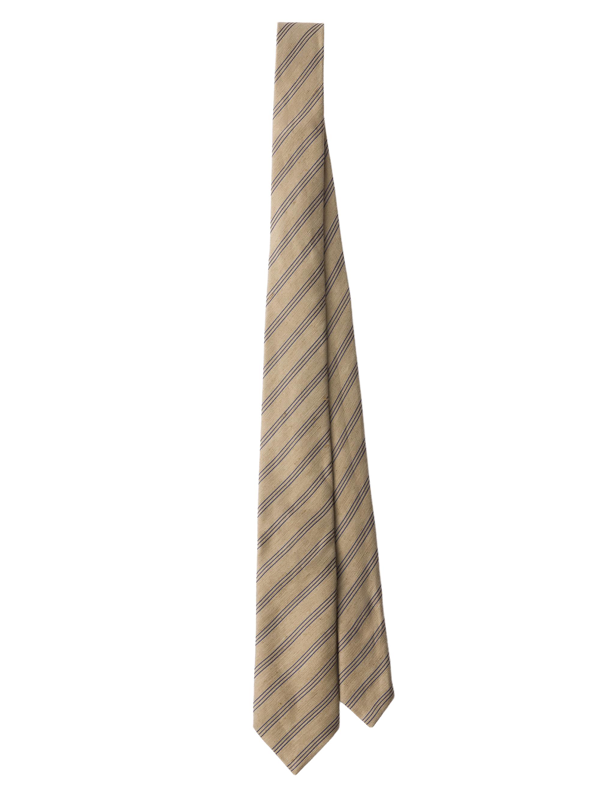 Prada Men's Linen Blend Tie - Grey | Thumbnail 5