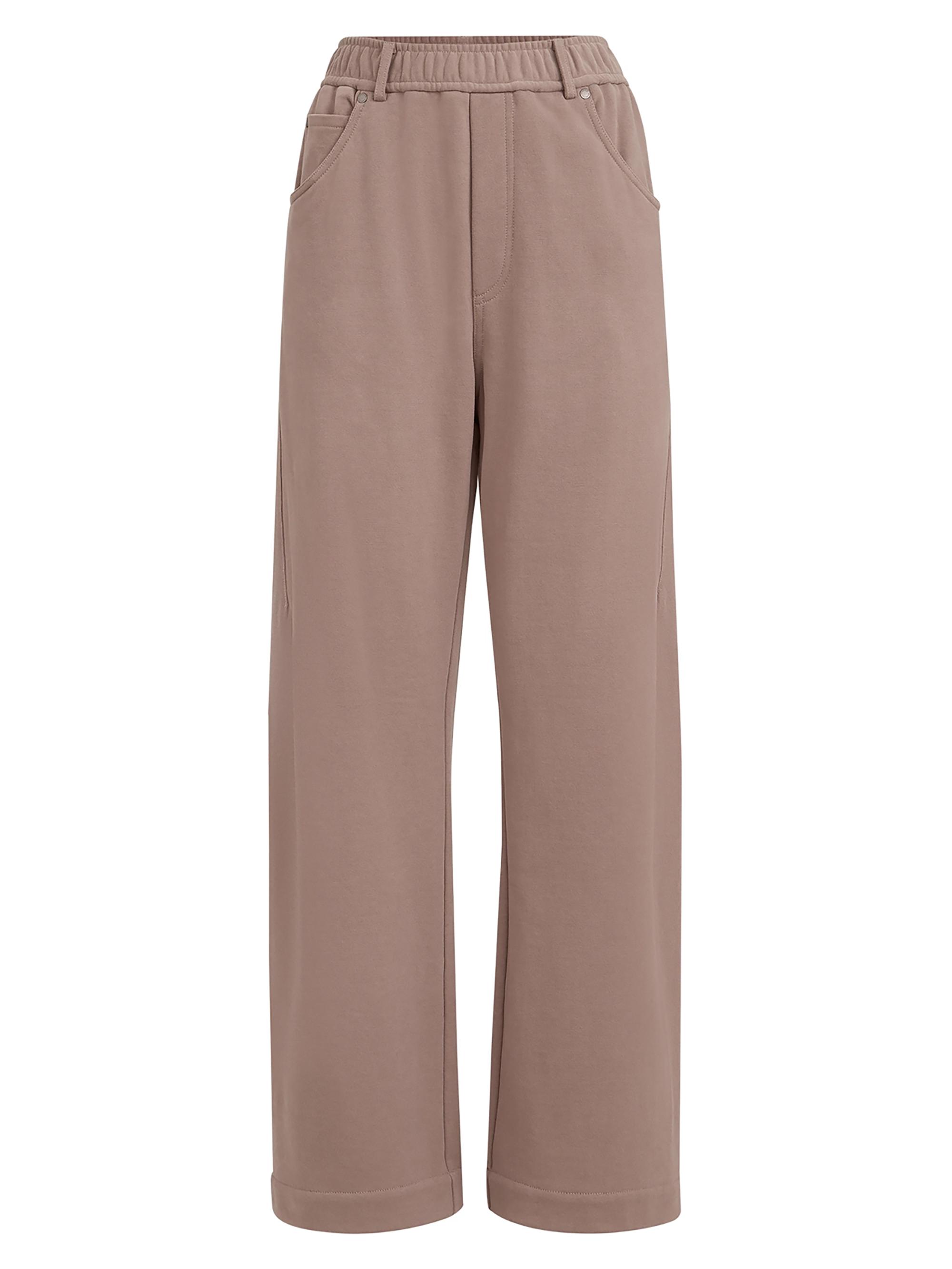 Brunello Cucinelli Women's Cotton Smooth French Terry Track Trousers - Brown