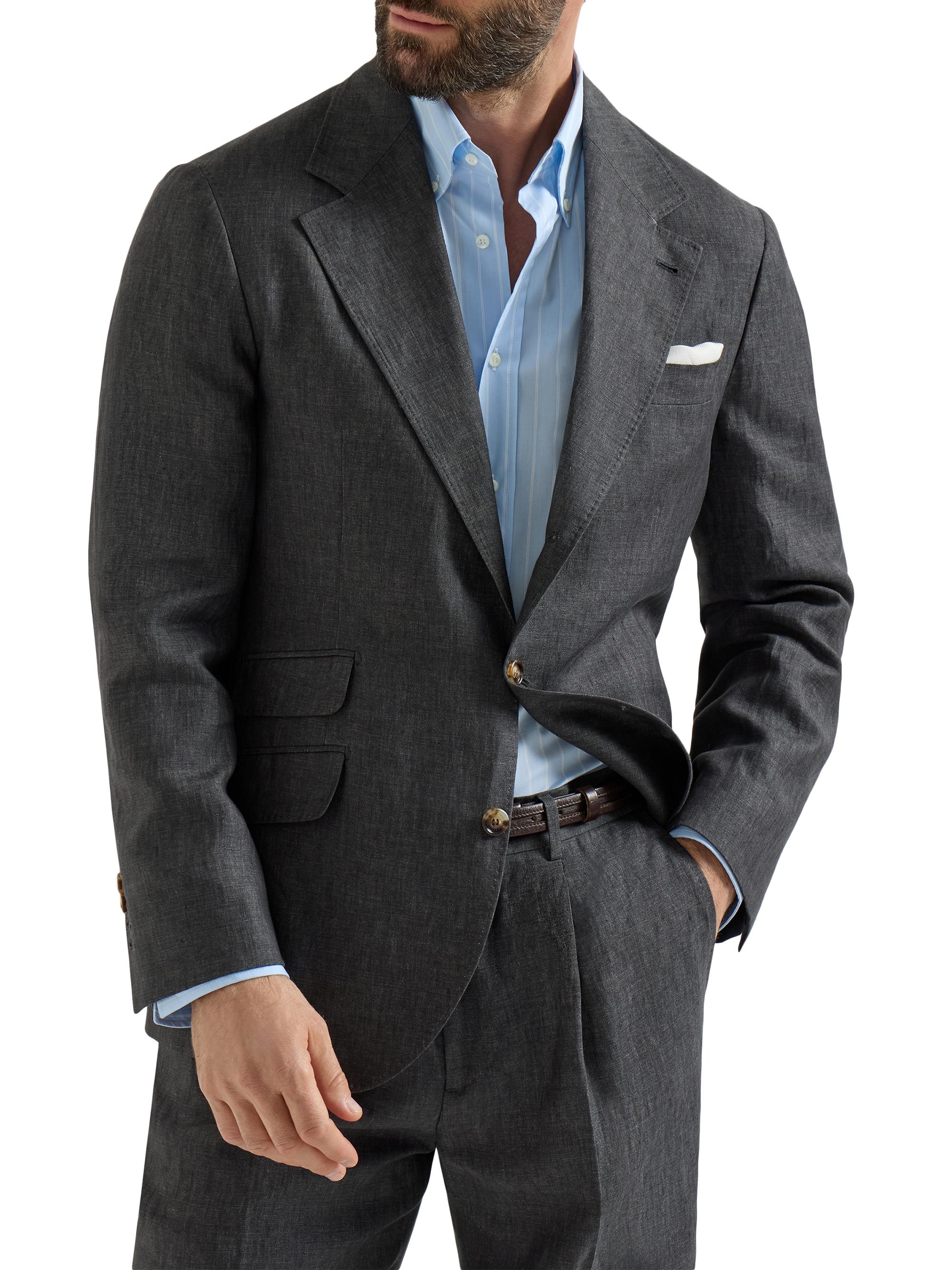 Brunello Cucinelli Délavé Linen Deconstructed Cavallo Blazer