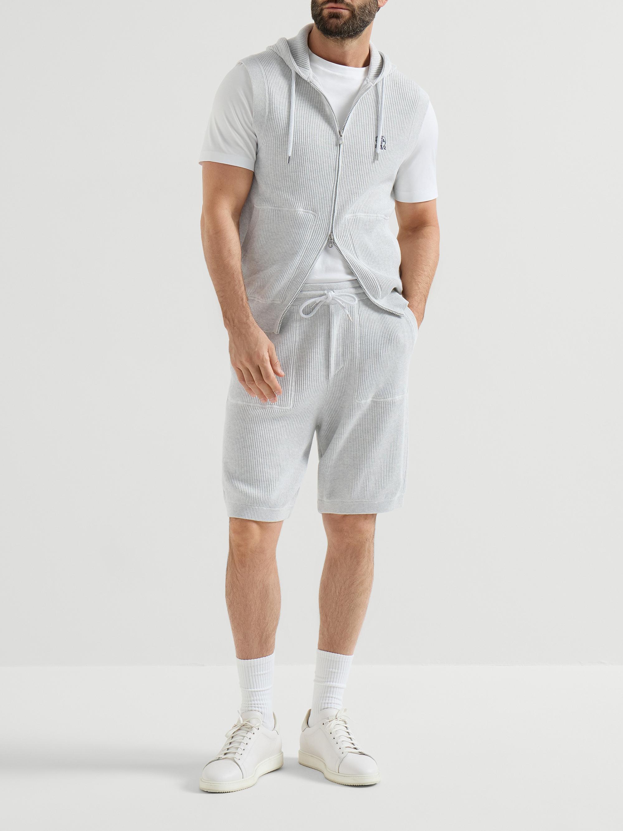 Brunello Cucinelli Cotton English Rib Knit Bermuda Shorts | Saks