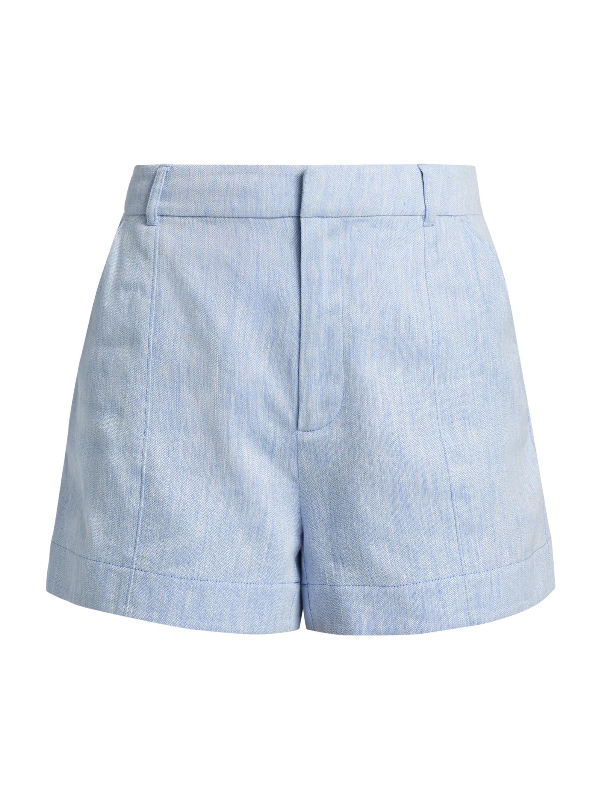 Cinq à Sept Women's Tora Tailored Linen-Blend Shorts - Ultramarine