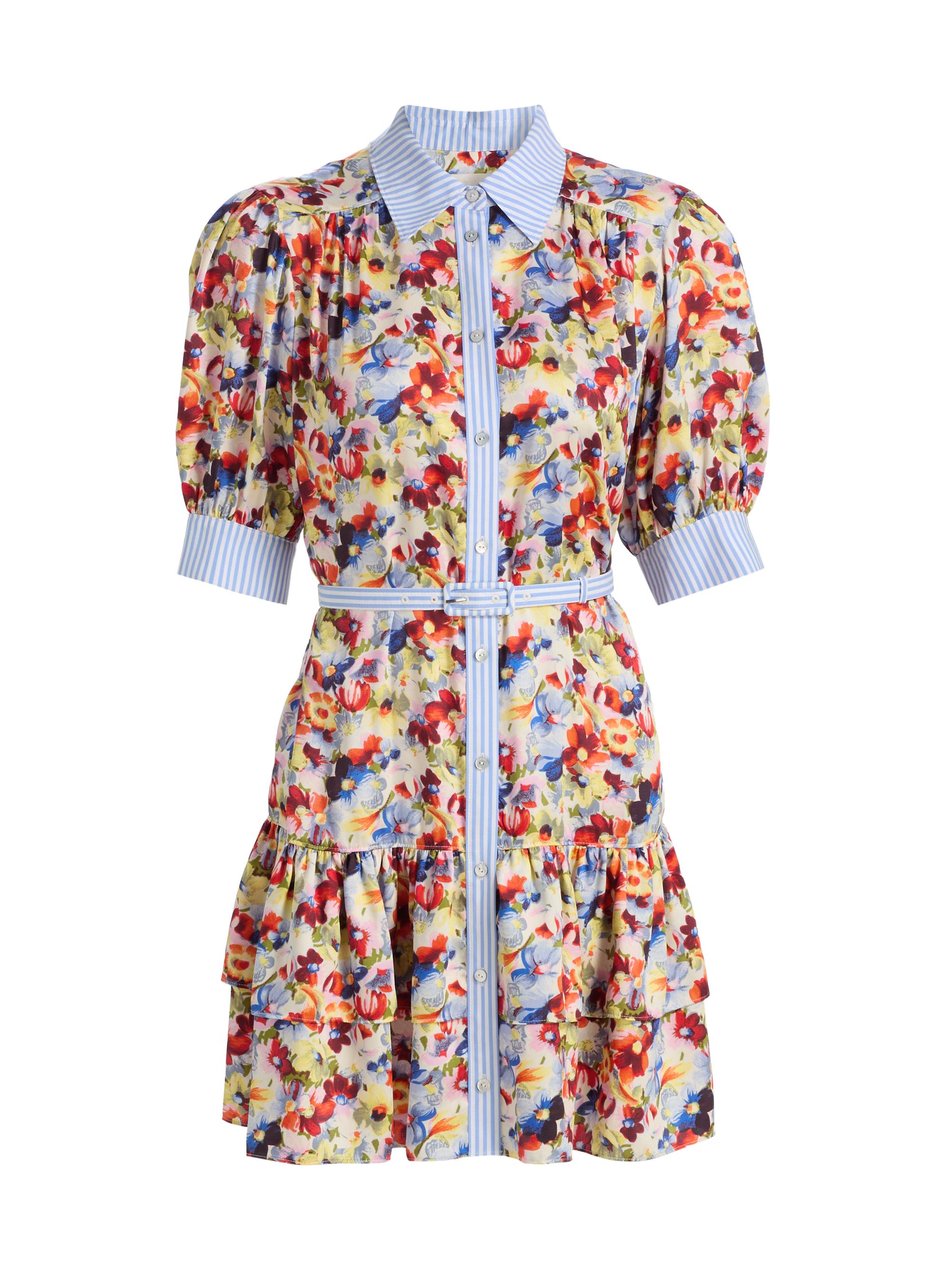 Cinq à Sept Women's Emry Wildflower Bunch Button-Front Minidress - Gardenia Multi