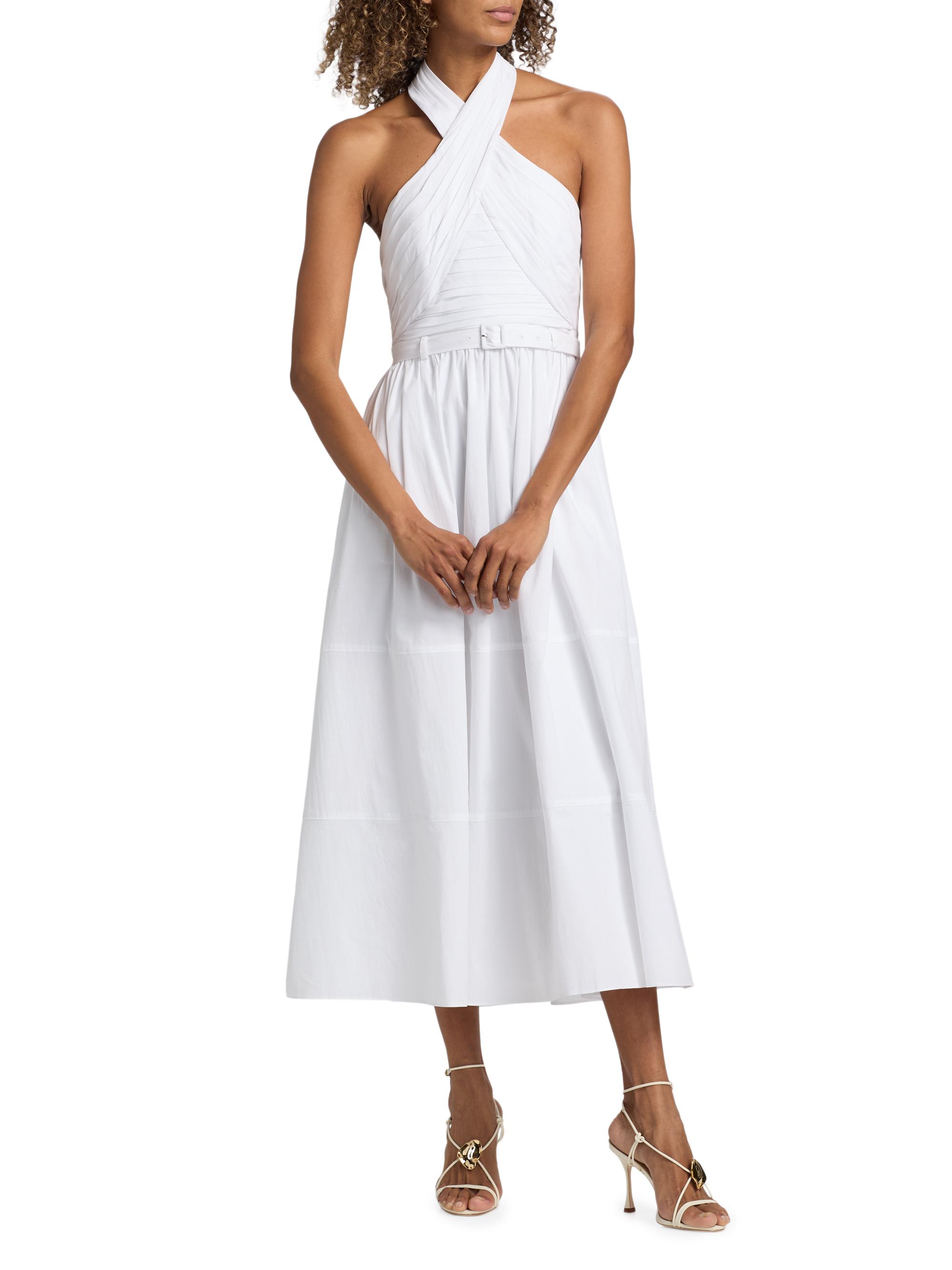 halter bridesmaid dress long GLS Long Formal Halter Bridesmaids Chiffon Prom Dress - Silver - Size 2XL main image 0