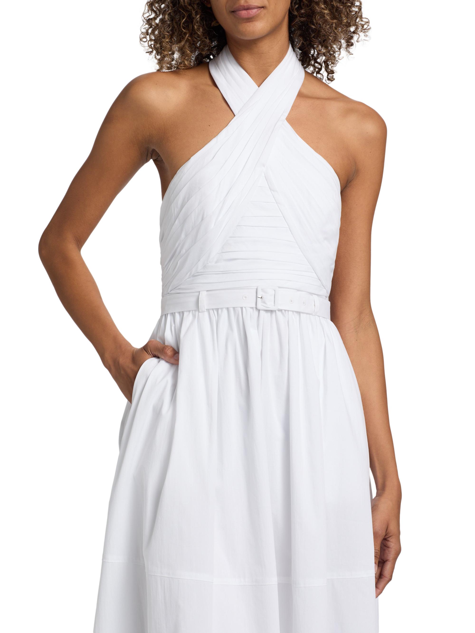 Cinq  Sept Marcie Cross-Front Halter Midi-Dress | Saks Fifth Avenue