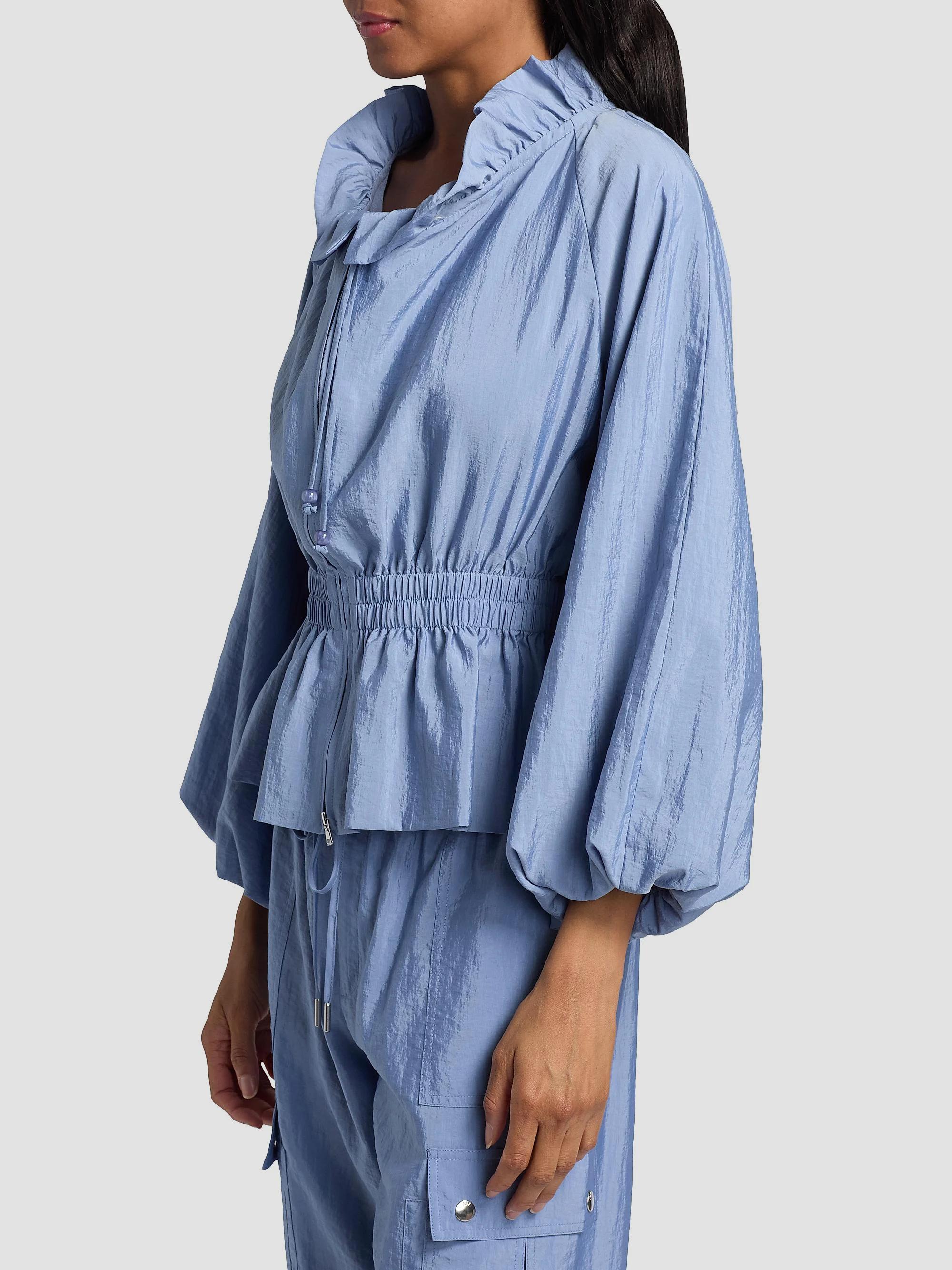 Cinq à Sept Deana Ruffle Zip-Front Jacket | Saks Fifth Avenue