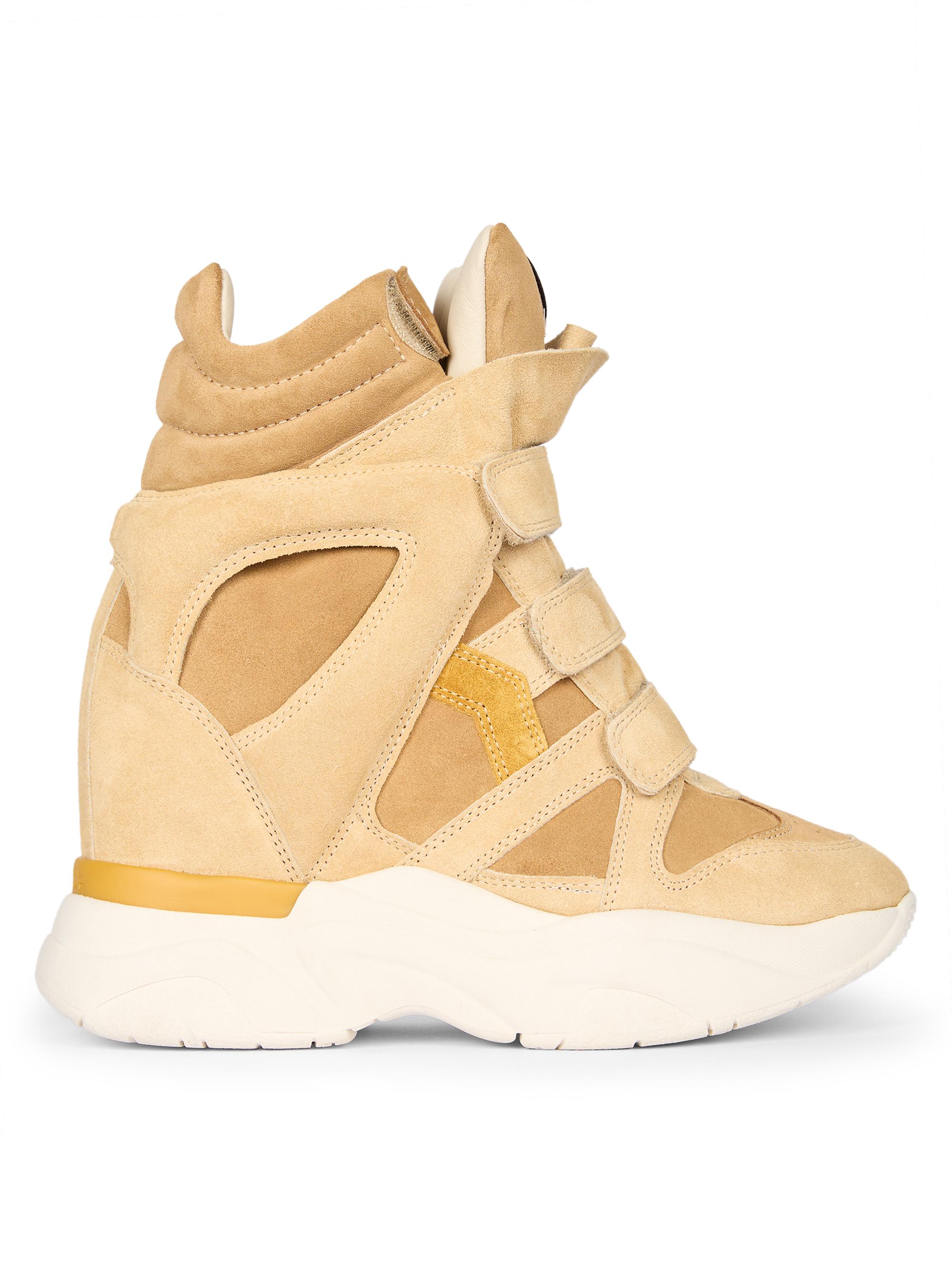 Isabel Marant Women's Balskee Suede High-Top Wedge Sneakers - Multi Beige