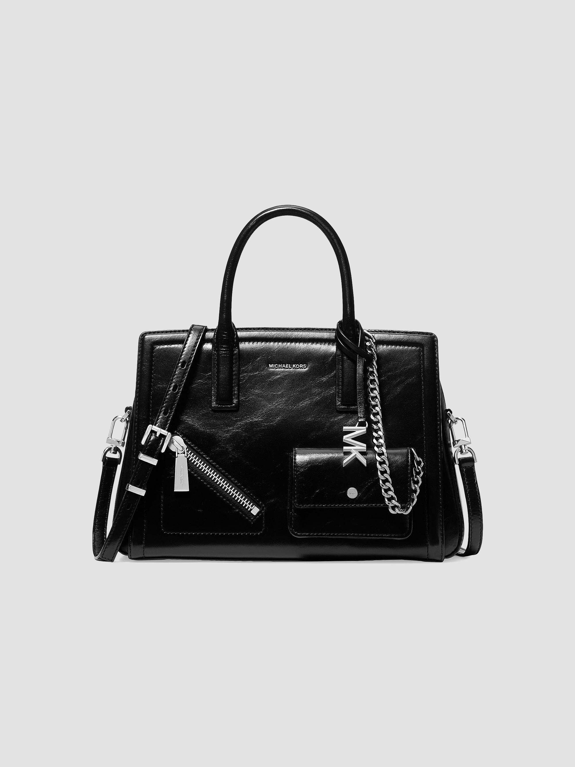 MICHAEL Michael Kors Jana Croc-Embossed Leather Top Handle Bag