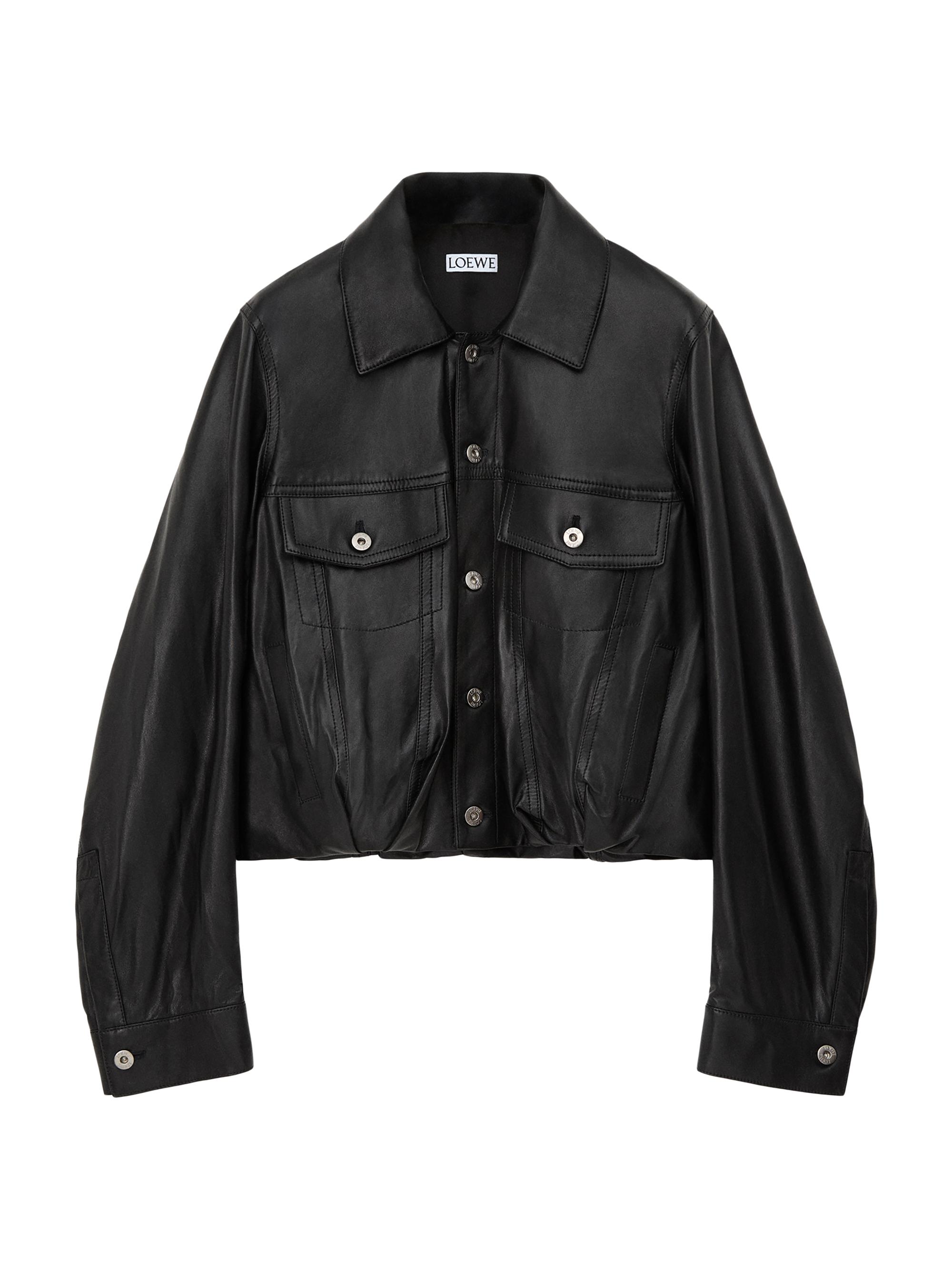 LOEWE Women's Leather Bomber Jacket - Black