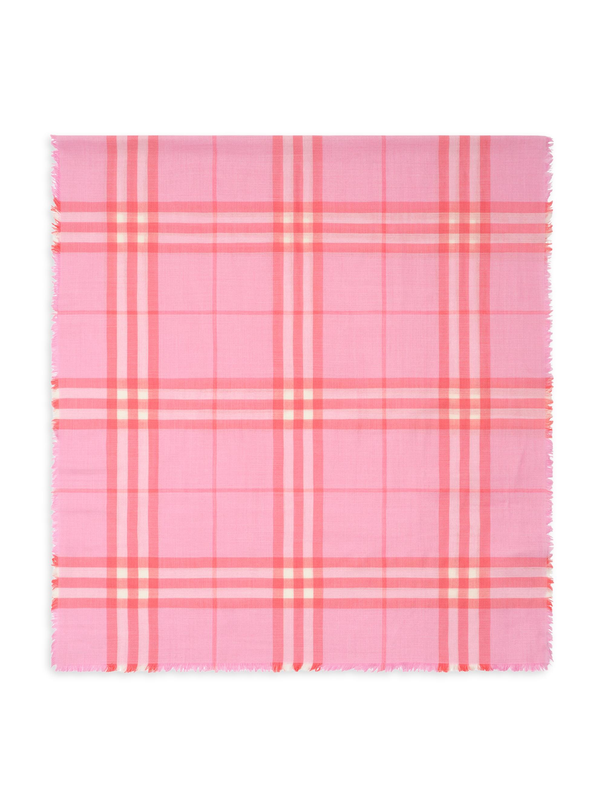 Burberry Women's Check Wool-Silk Scarf - Cami Glaze Pink