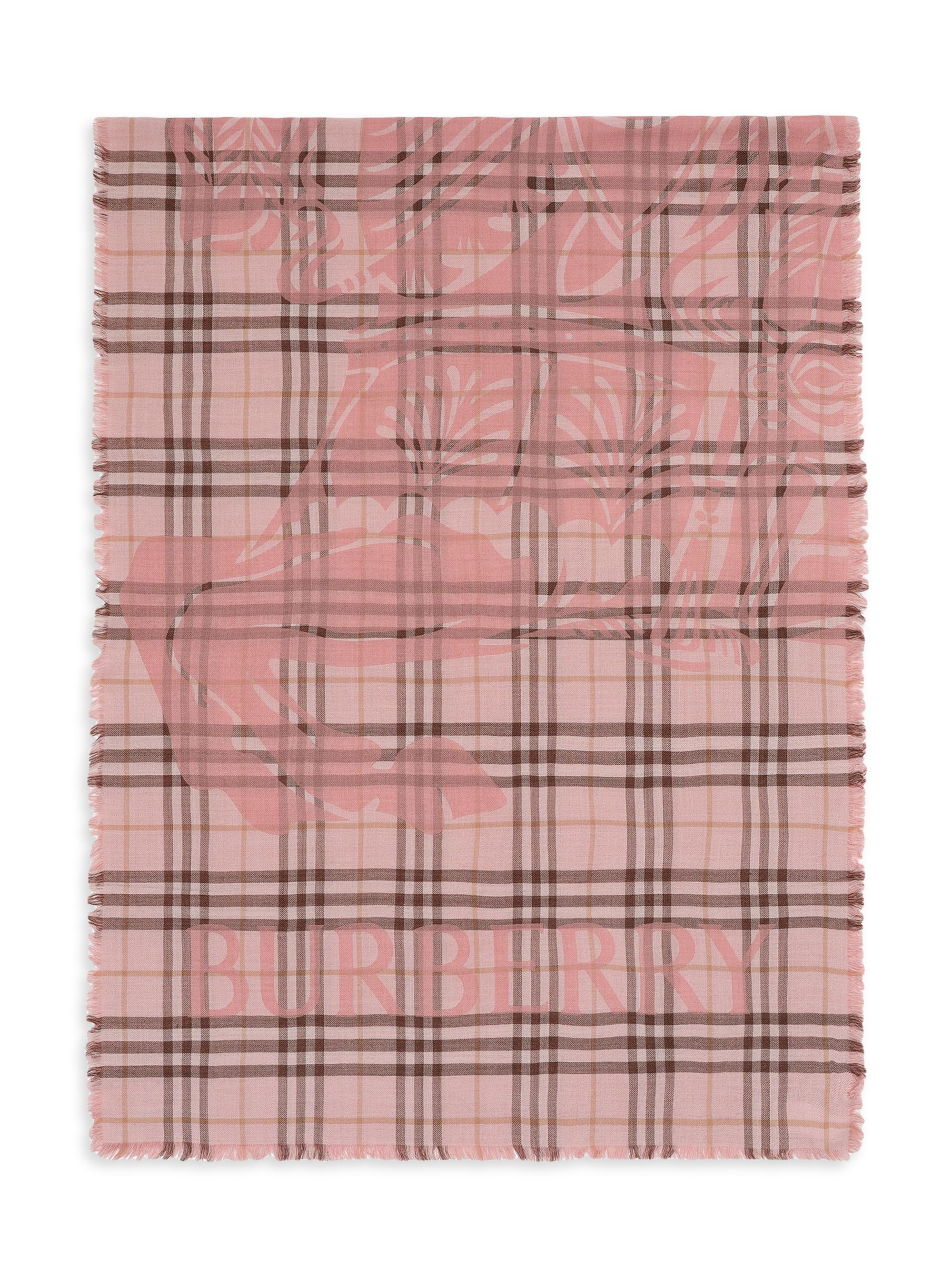 Burberry Women's Check EKD Scarf - Bow Pink