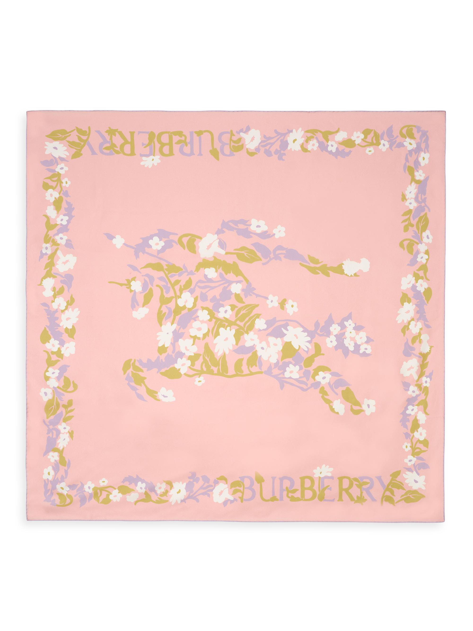 Burberry Women's Floral EKD Silk Scarf - Quartz Pink