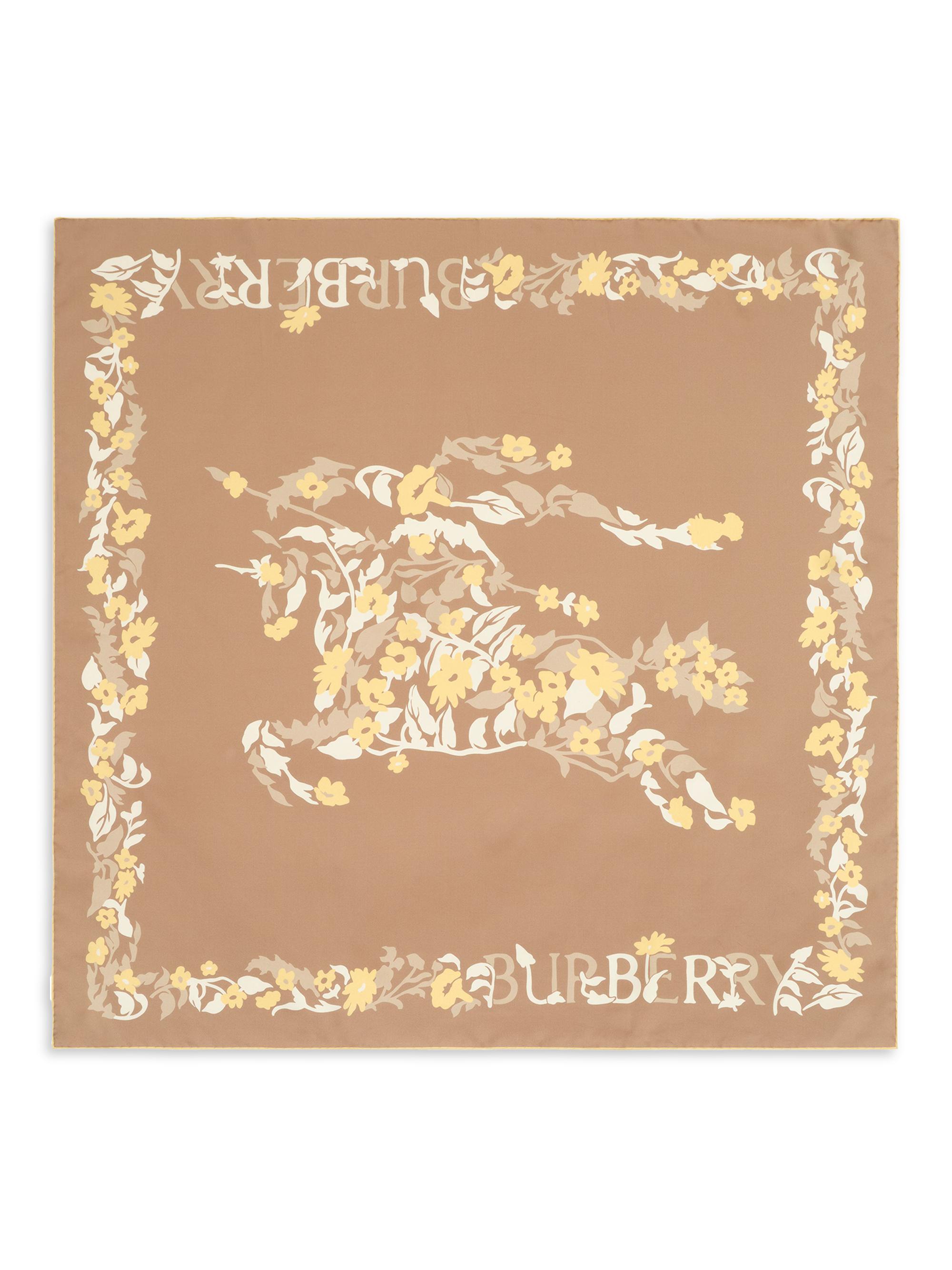 Burberry Women's Floral EKD Silk Scarf - Sand | Thumbnail 3