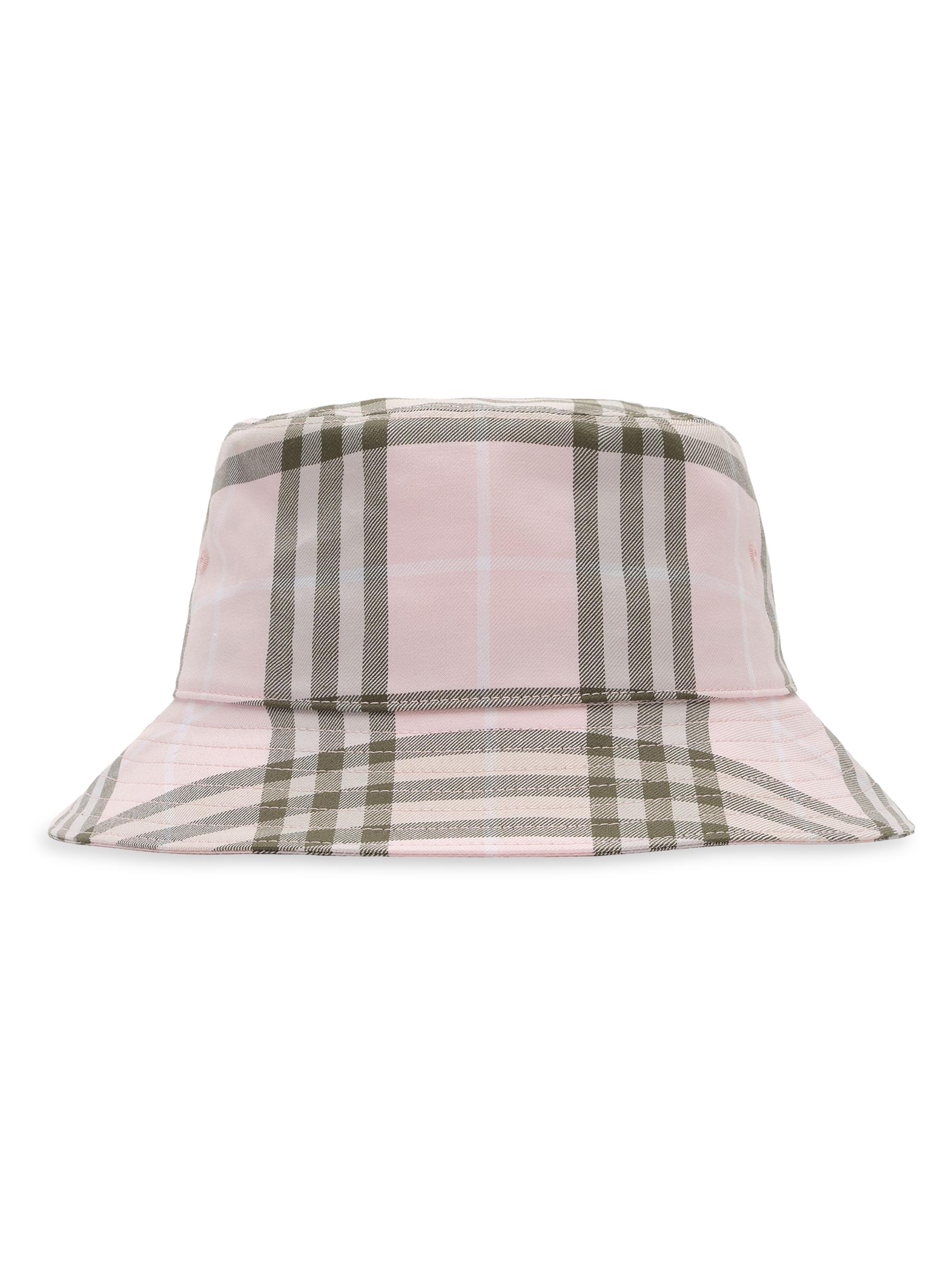 Burberry Women's Classic Checked Bucket Hat - Mallow Pink Ip Check