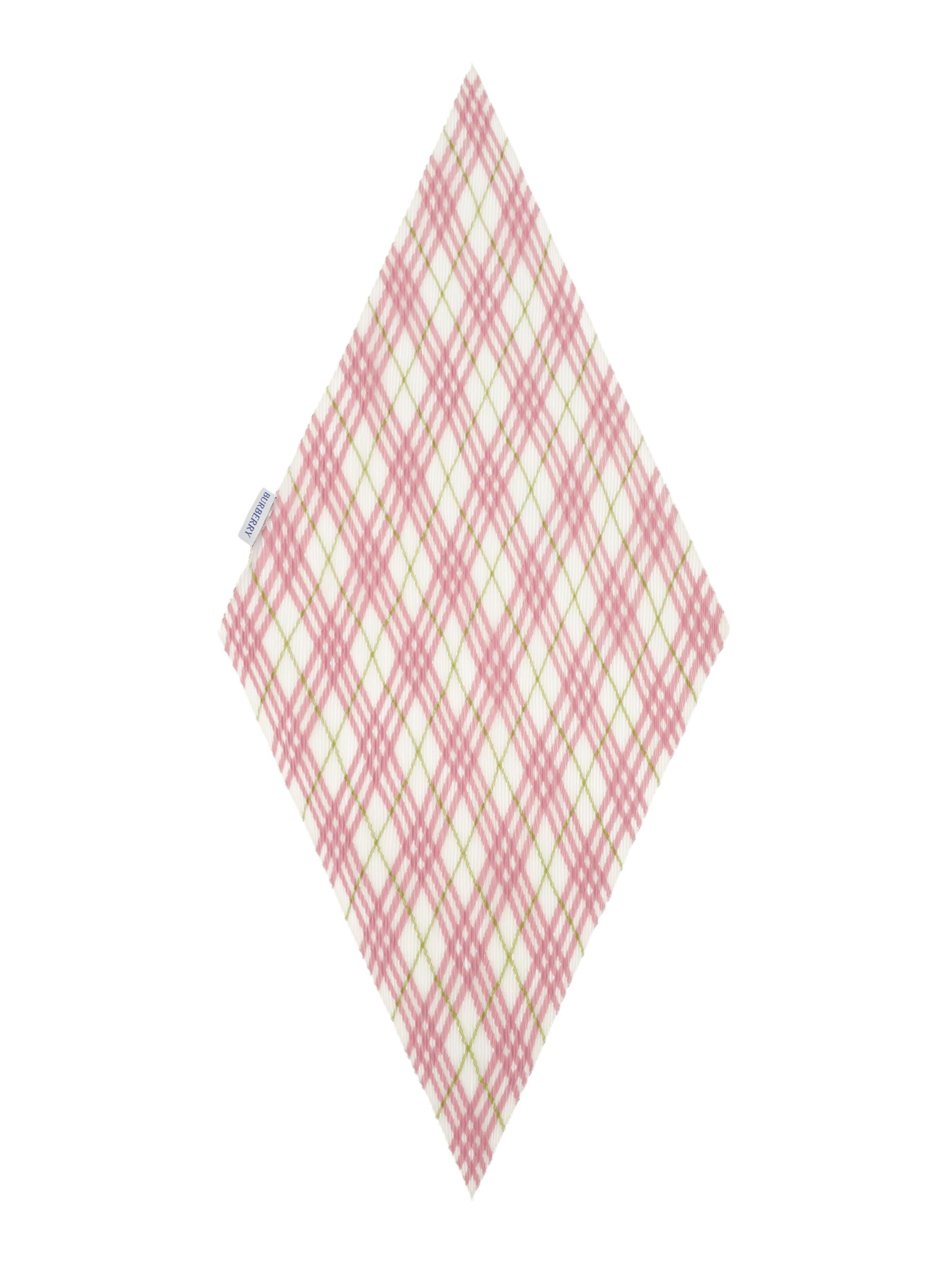 Burberry Women's Sheer Plissé Checked Losange Scarf - Carnation Pink