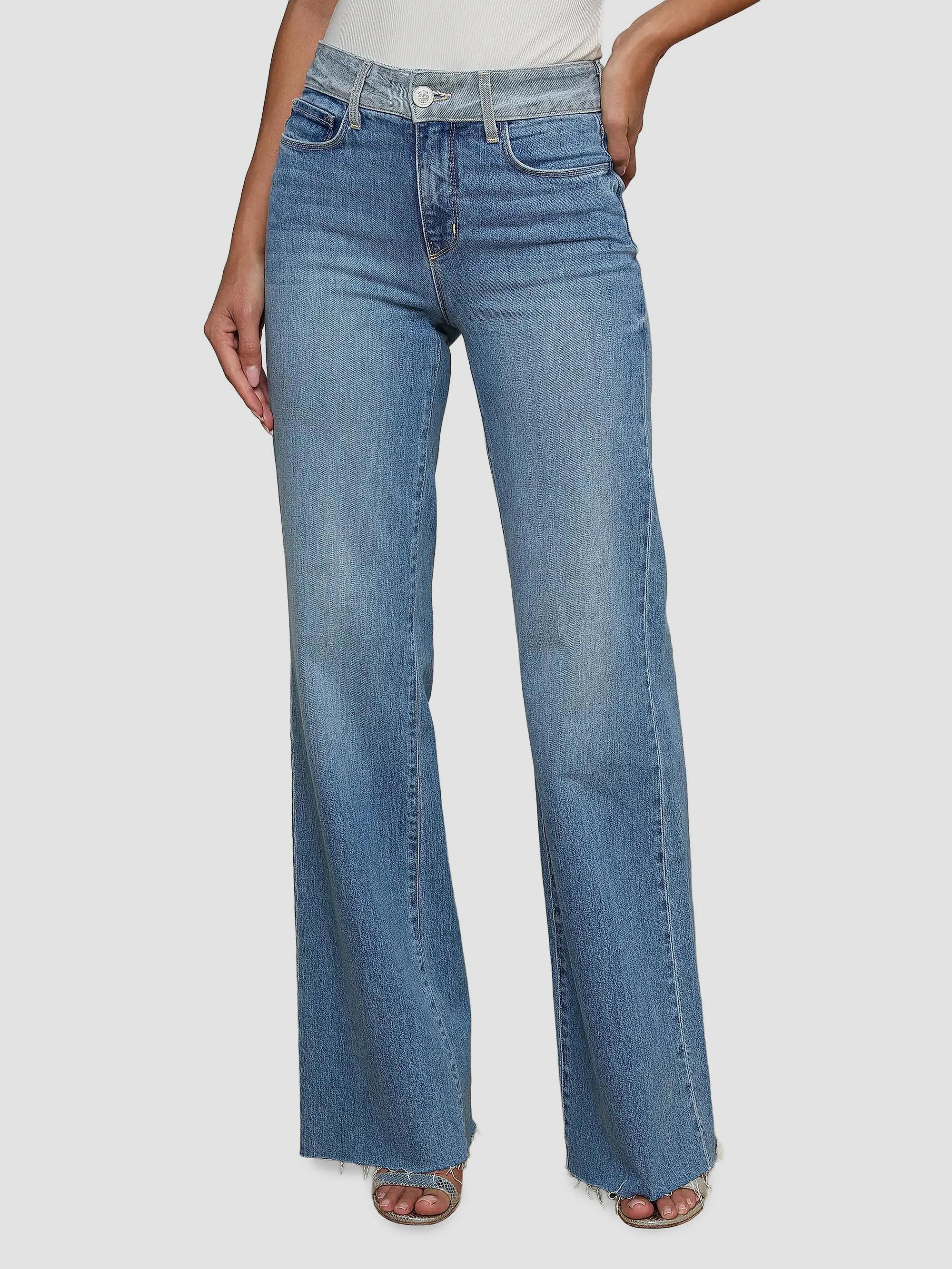 L'AGENCE Louane Ultra High-Rise Wide-Leg Flare Jeans | Saks Fifth