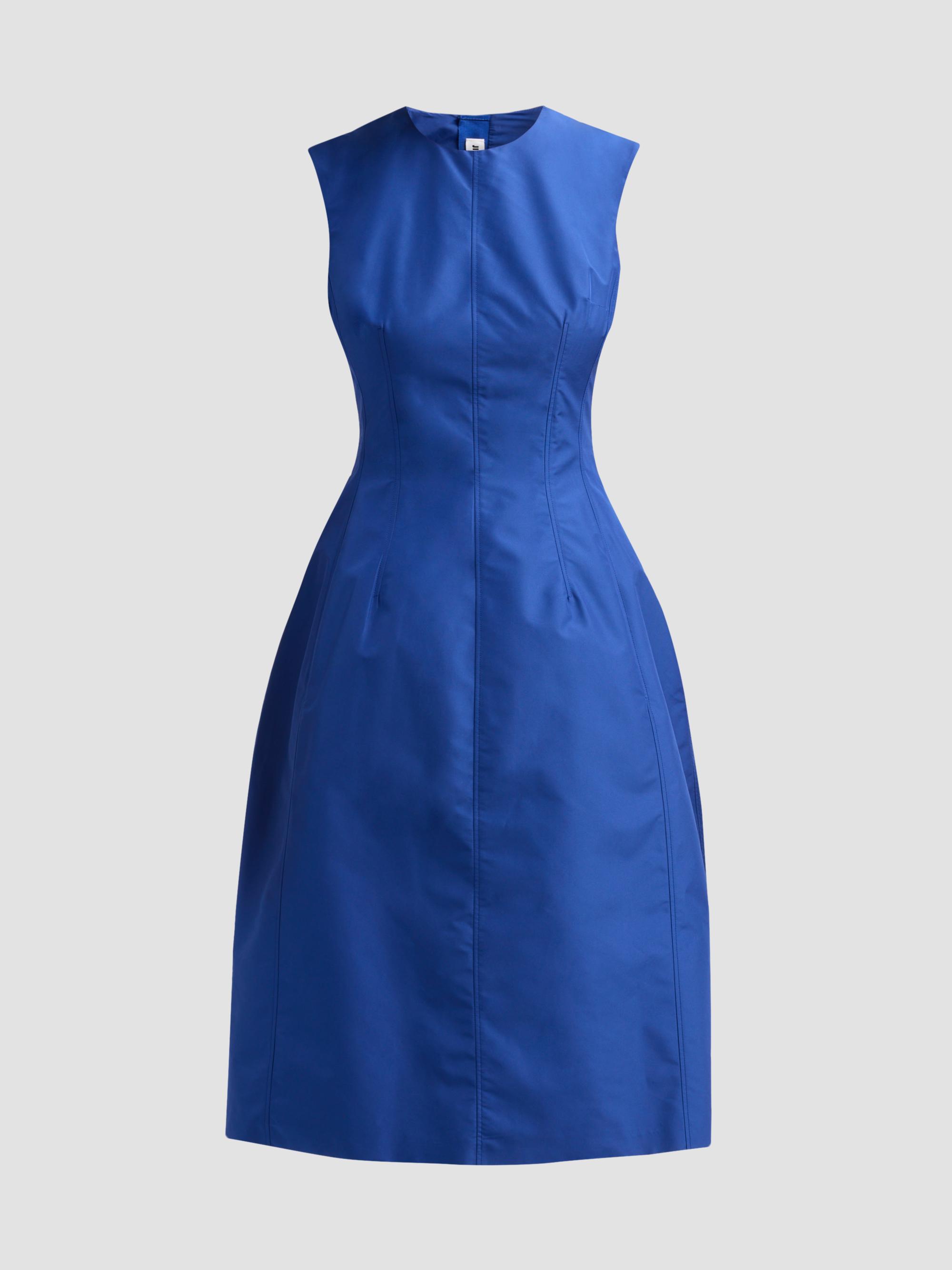 Jil Sander Women's Faille Seamed A-Line Dress - Bluebell | Thumbnail 6