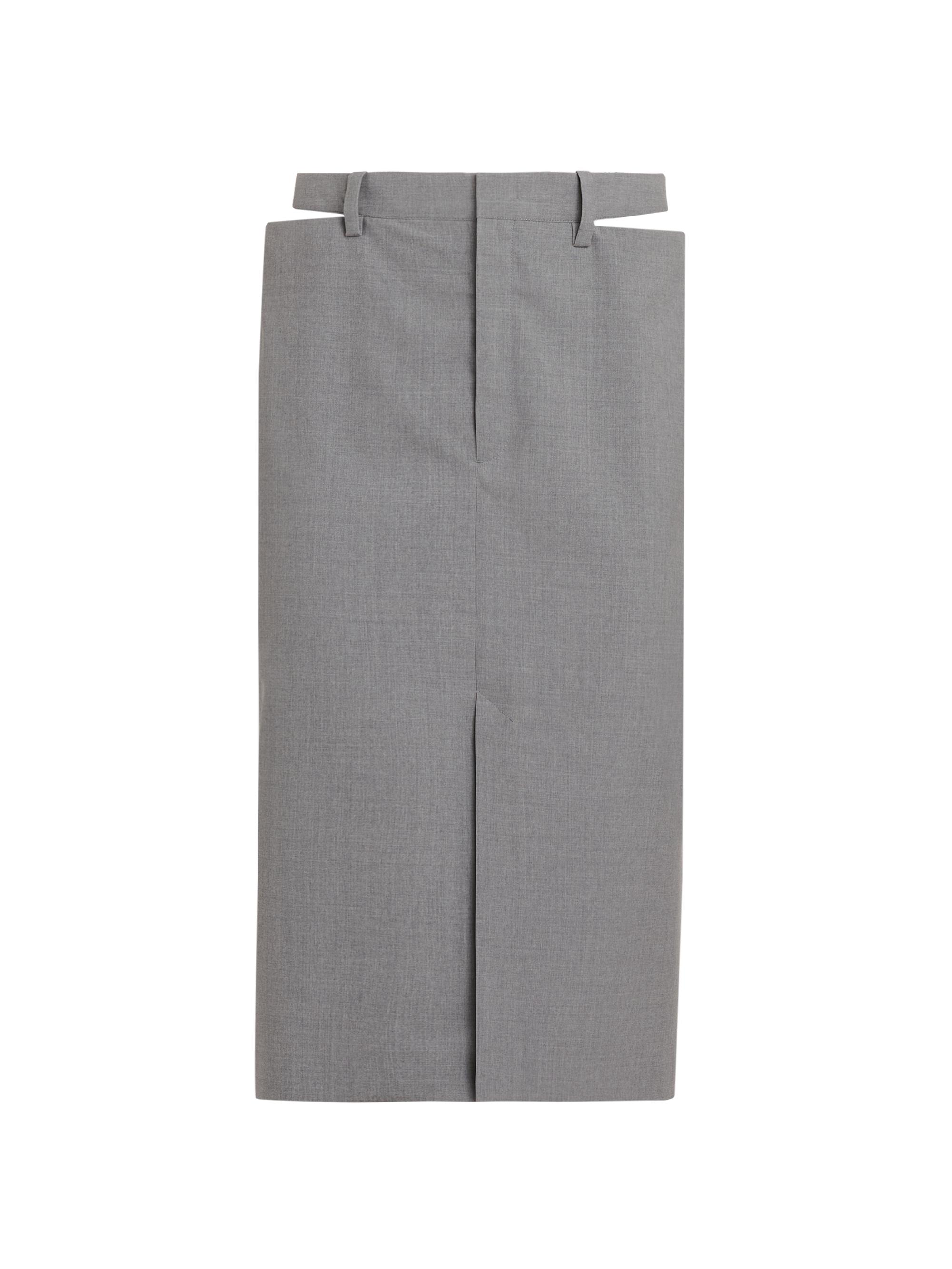 Jil Sander Women's Cut-Out Wool Pencil Skirt - Shadow