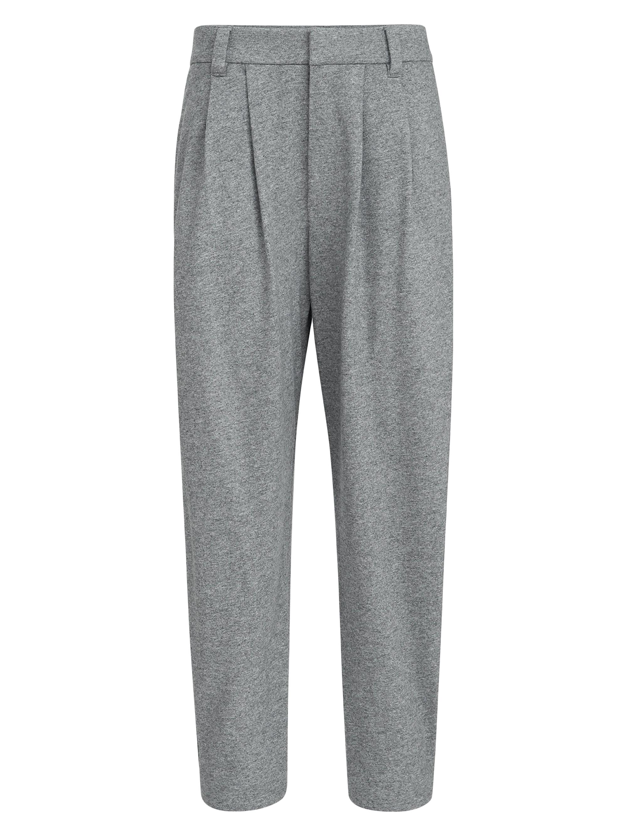 Brunello Cucinelli Women's Cashmere Jersey Tailored Trousers - Grey
