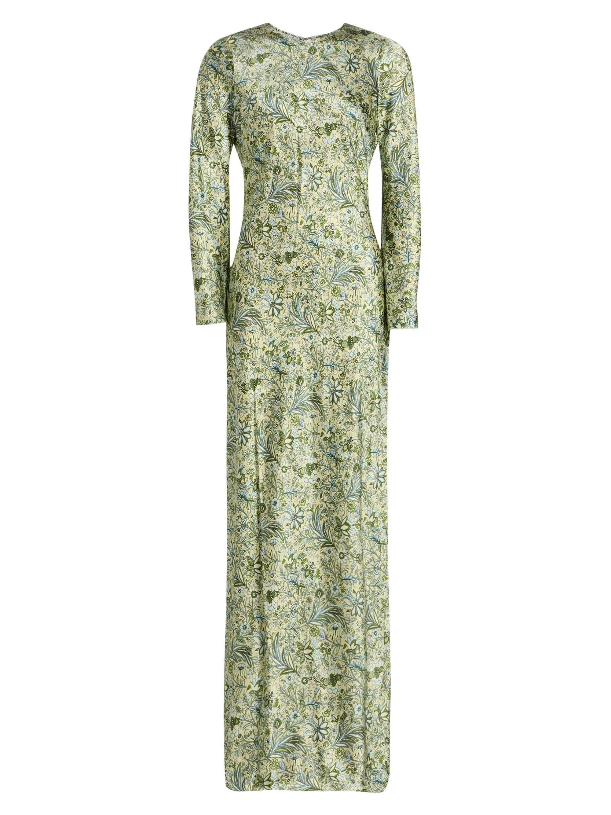 Veronica Beard Women's Gemma Floral Silk-Blend Maxi Dress - Light Pistachio Multi