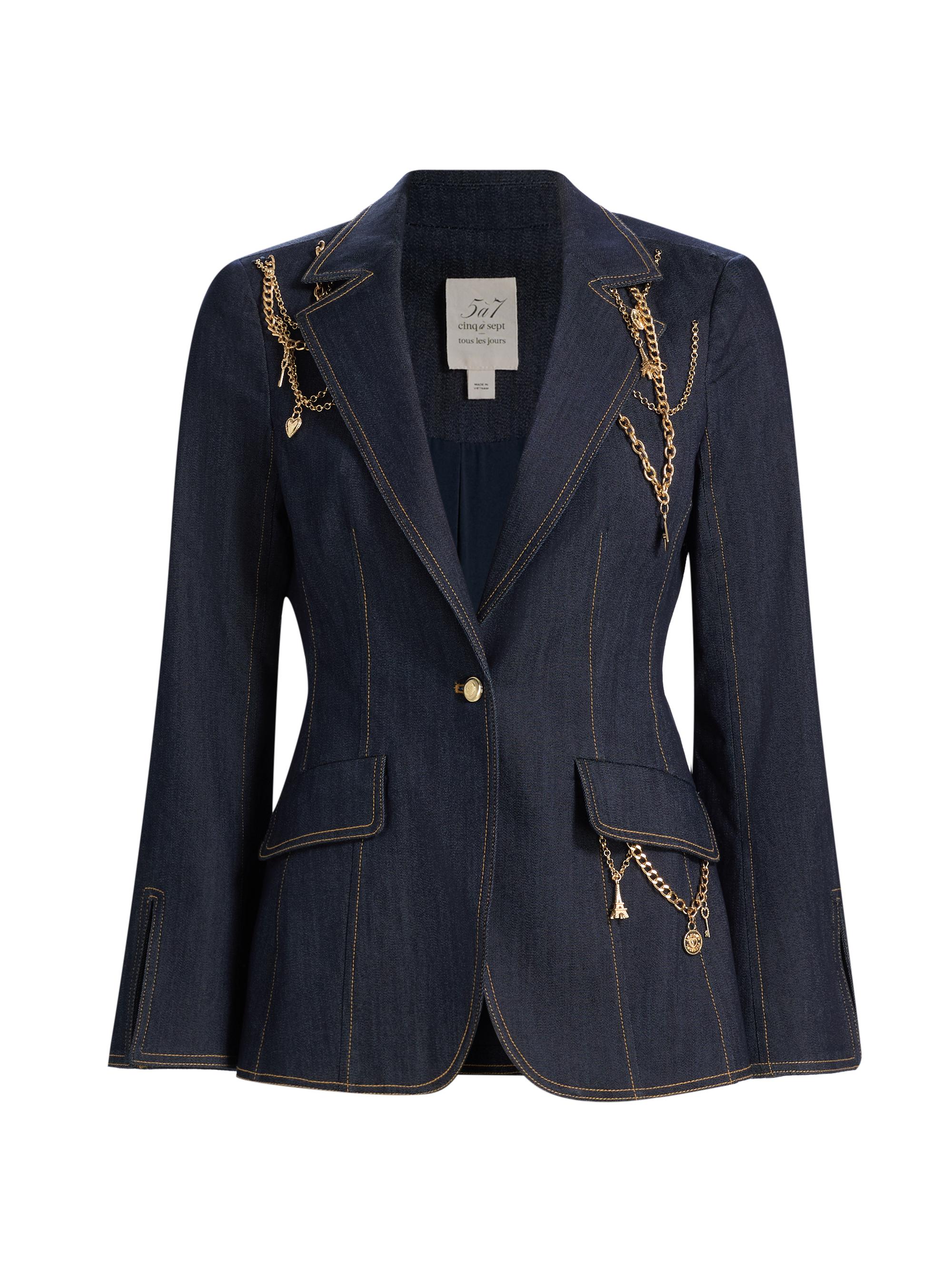 Cinq à Sept Milly Studded Faux-Leather Jacket | Saks Fifth Avenue