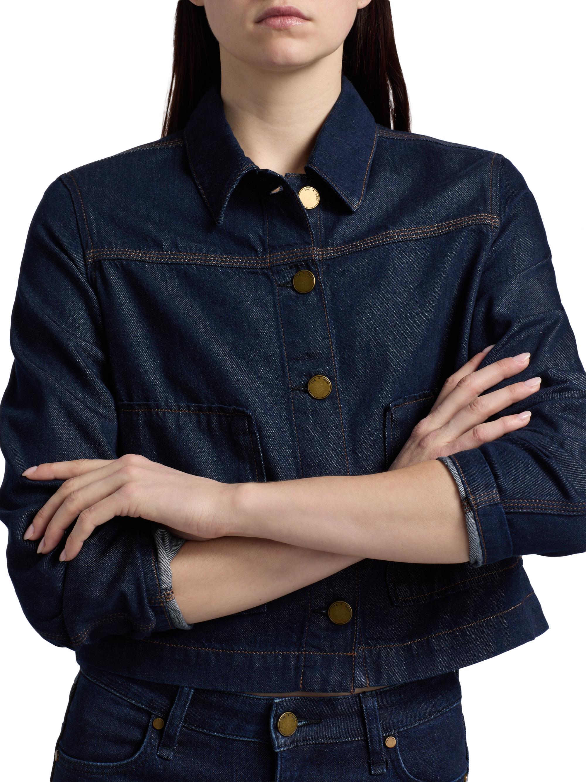rag & bone Adrianna Denim Crop Jacket | Saks Fifth Avenue