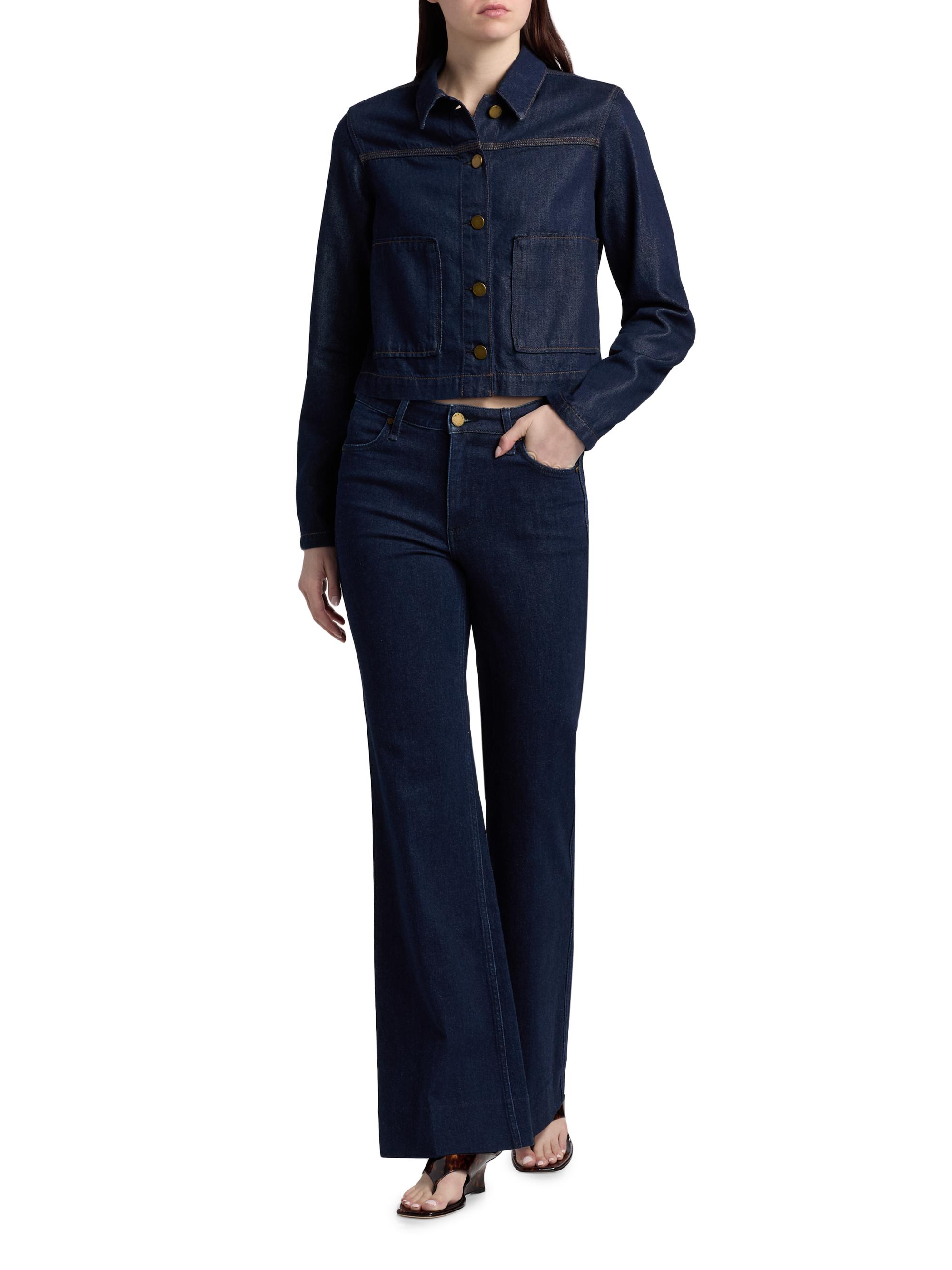 rag & bone Adrianna Denim Crop Jacket | Saks Fifth Avenue