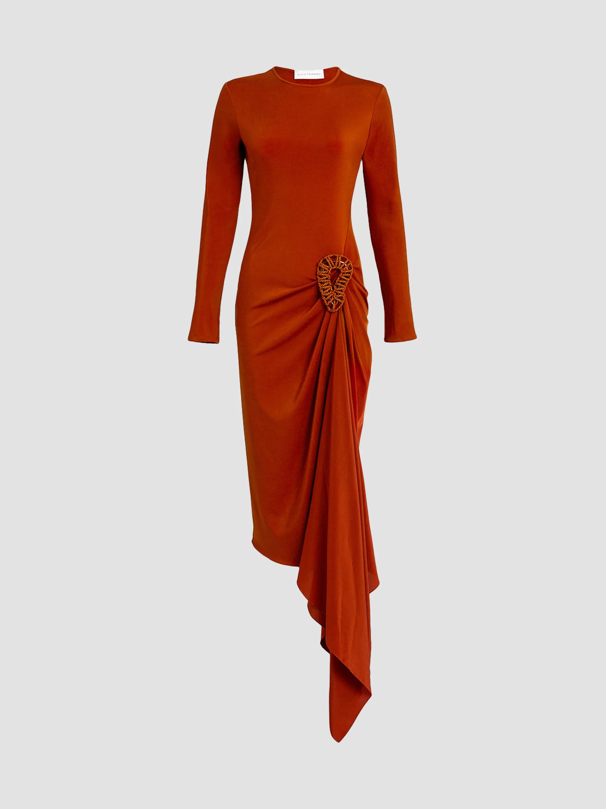 Women's Orange Designer Cocktail Dresses