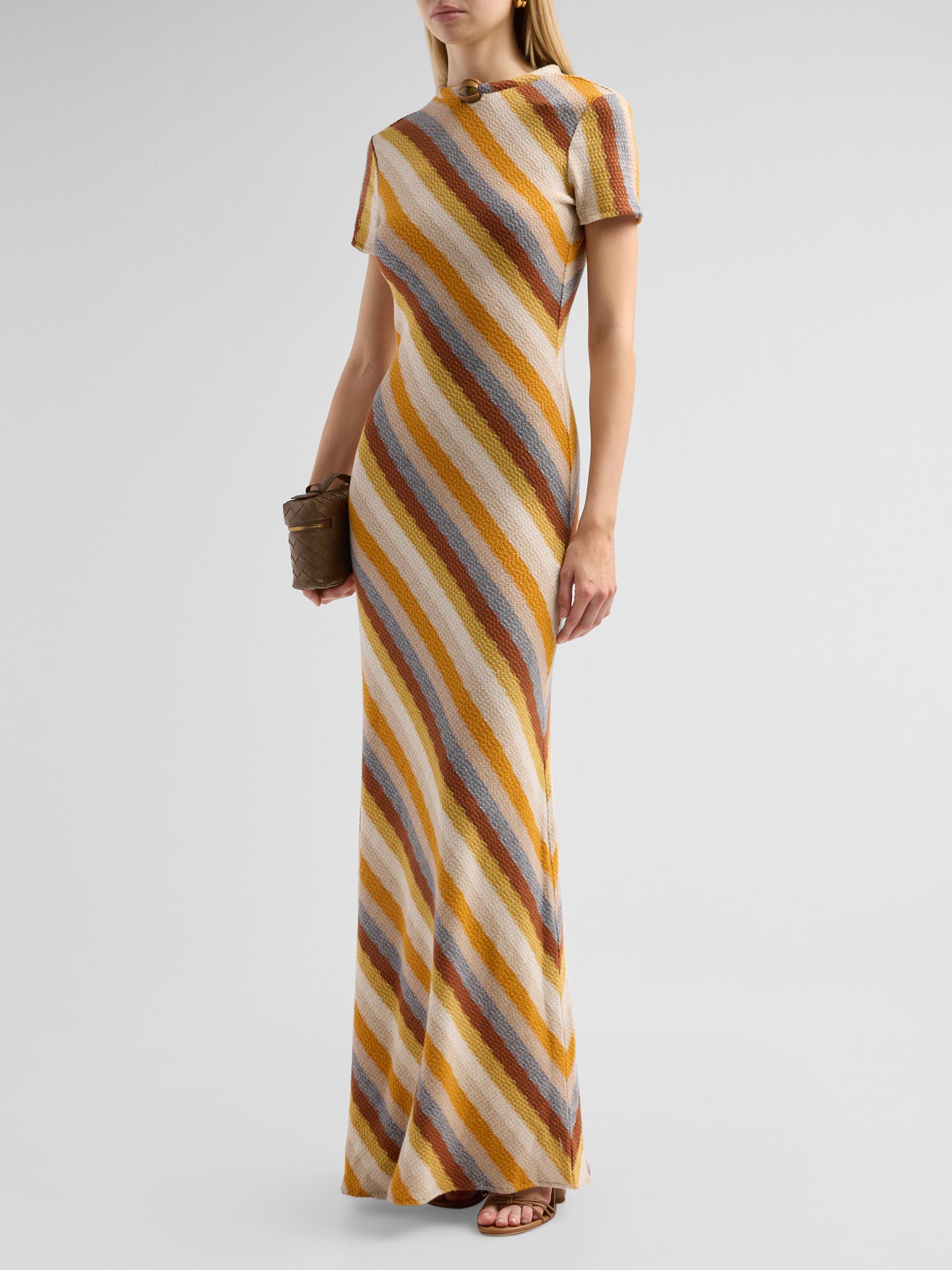 m missoni metallic striped crochet-knit maxi dress SILVIA TCHERASSI Allie in Multi Color Stripes Cute Gift