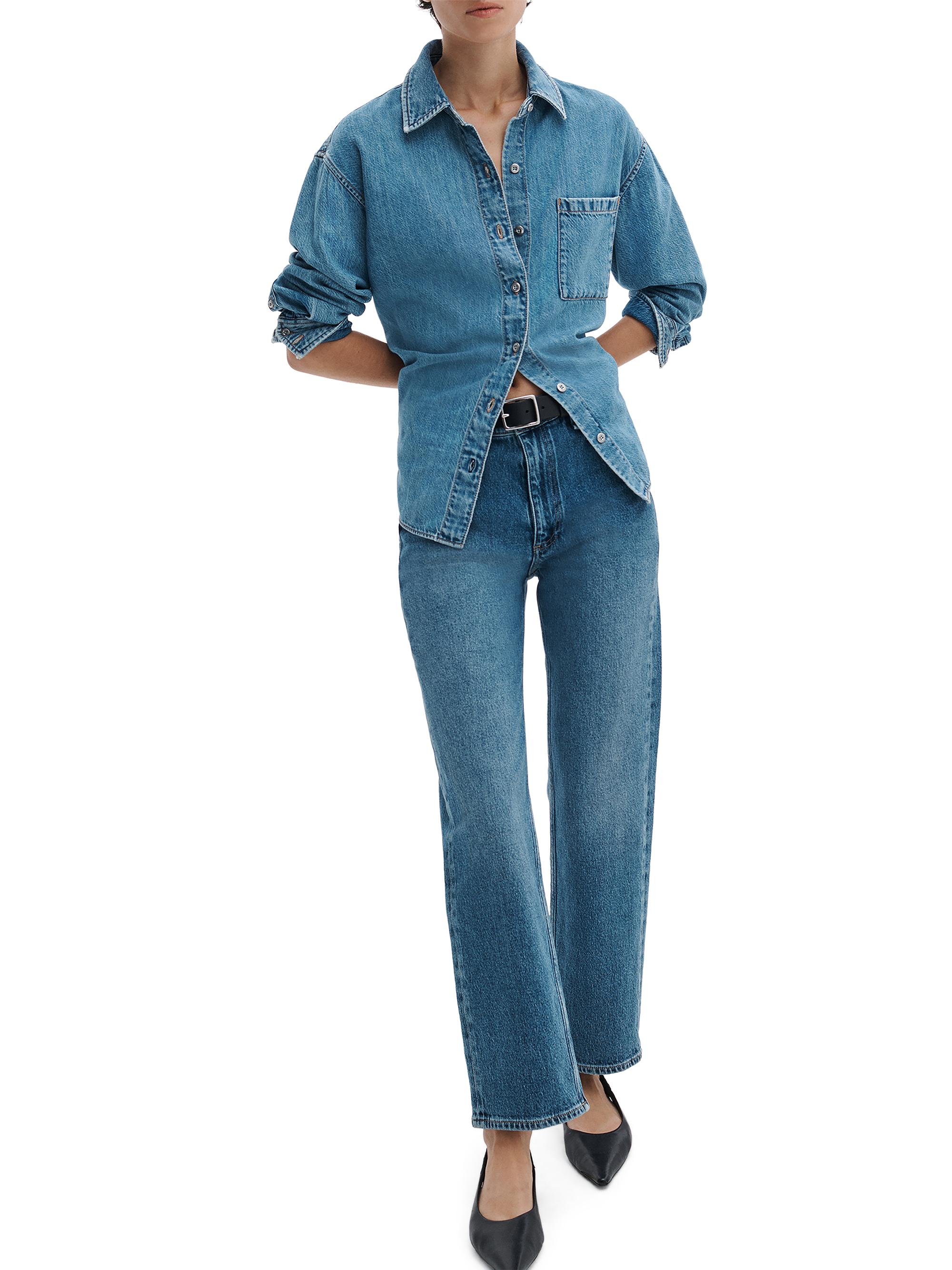 rag & bone Connie Ultra Featherweight Denim Button-Front Shirt | Saks ...