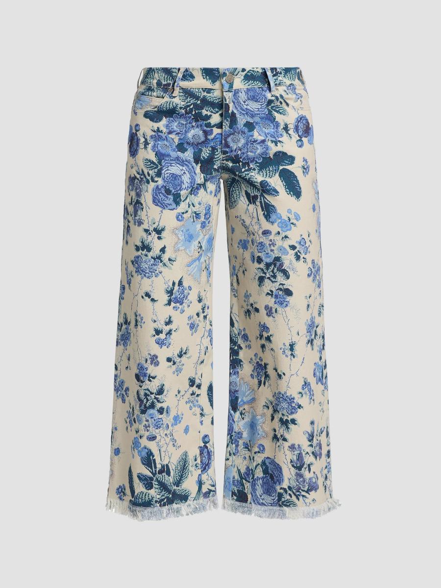 Kobi Halperin Anne Floral-Print Twill Crop Pants | Saks Fifth Avenue