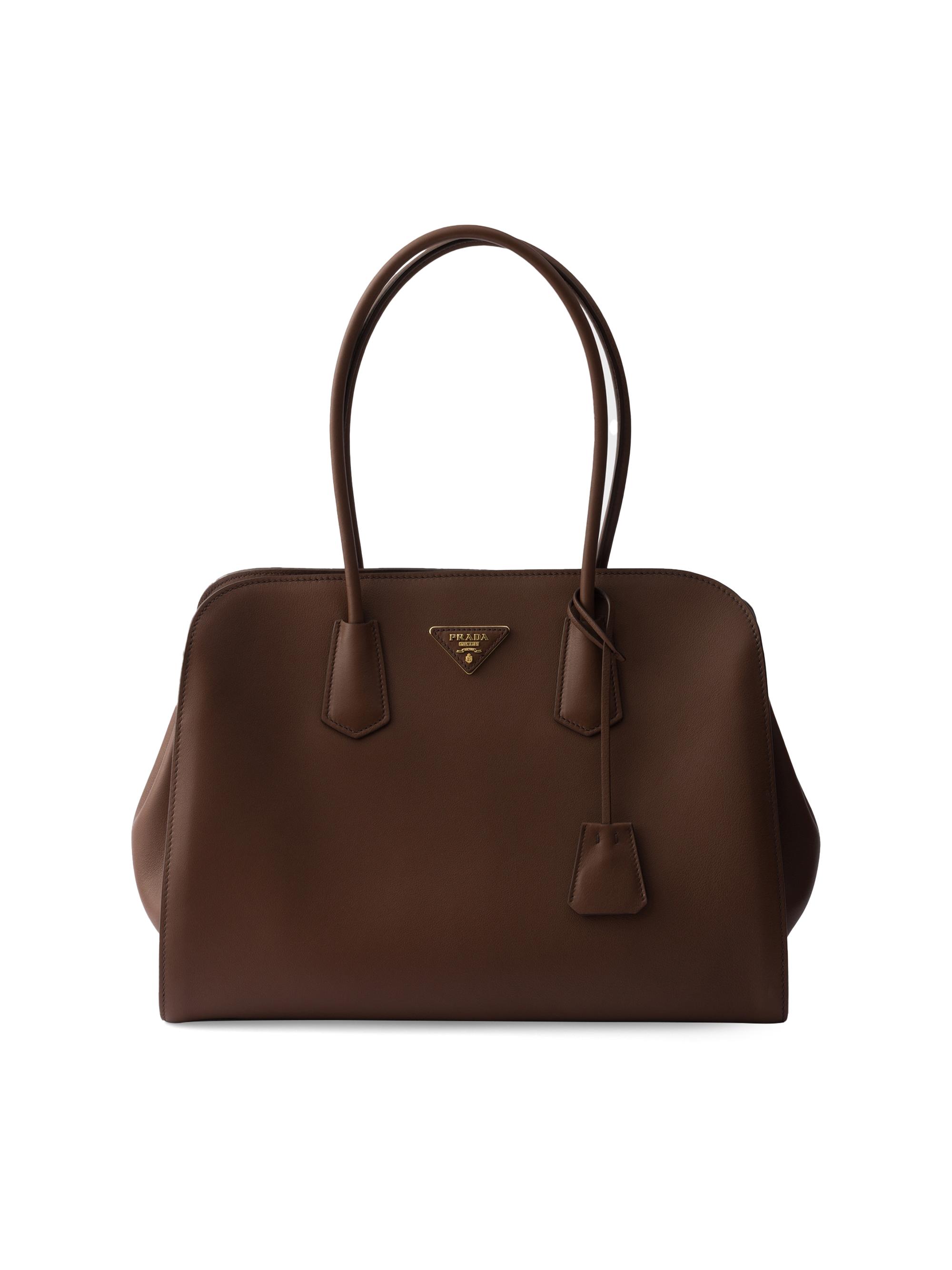 Prada Women's  Leather Tote Bag - Brown