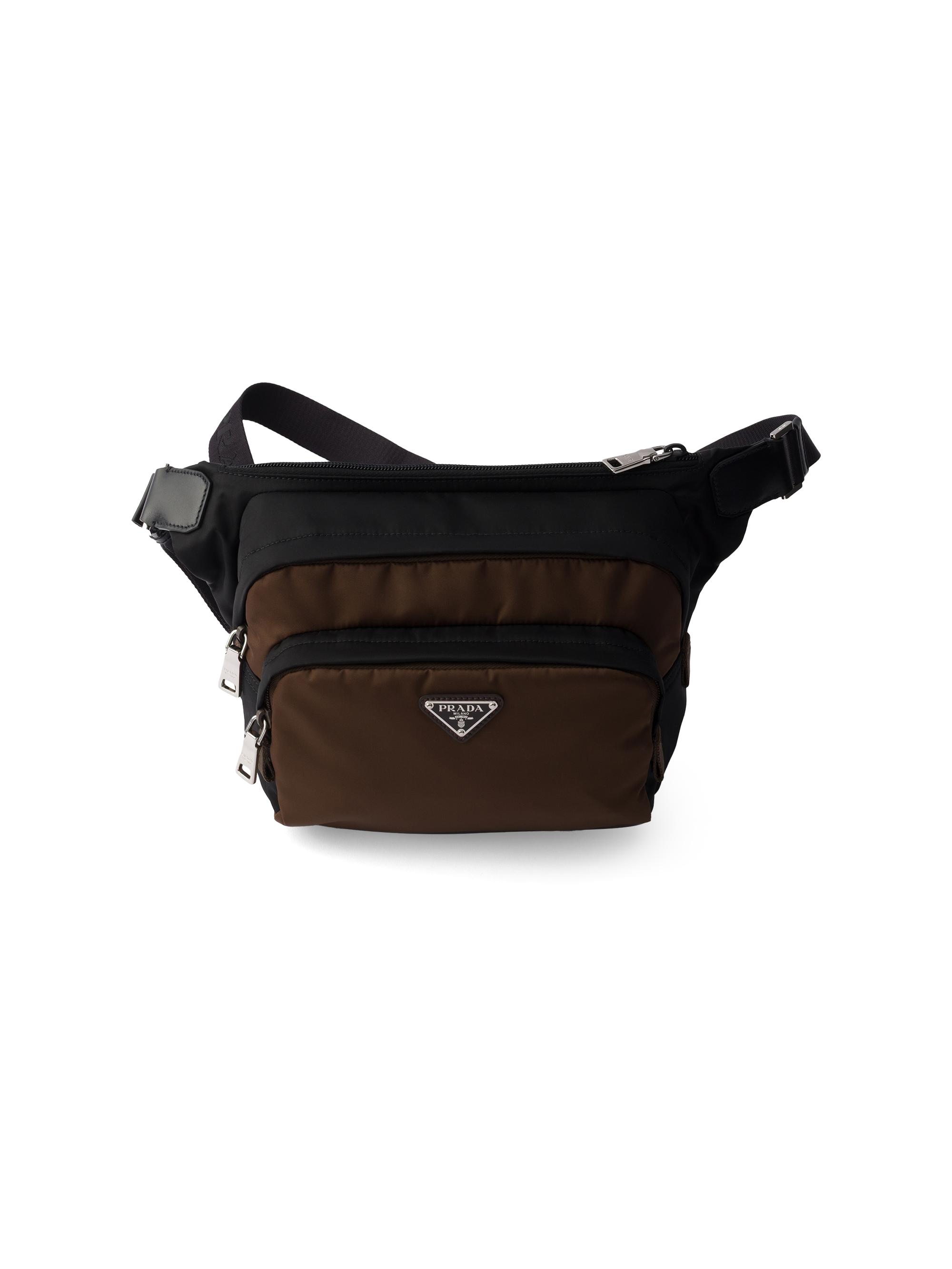 Prada Men's Re-Nylon and Saffiano Leather Shoulder Bag - Black