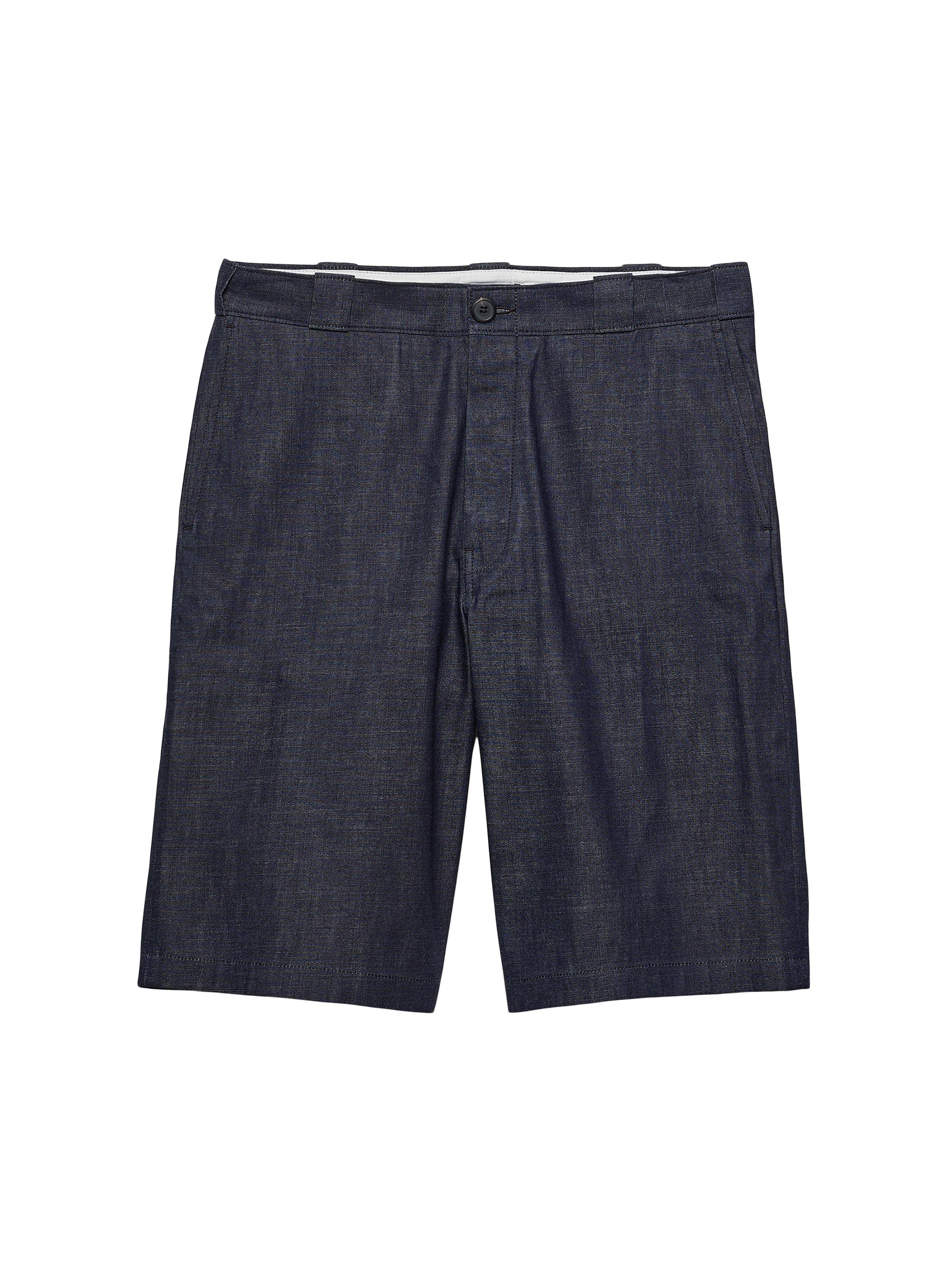 Prada Men's Raw Denim Bermuda Shorts - Blue