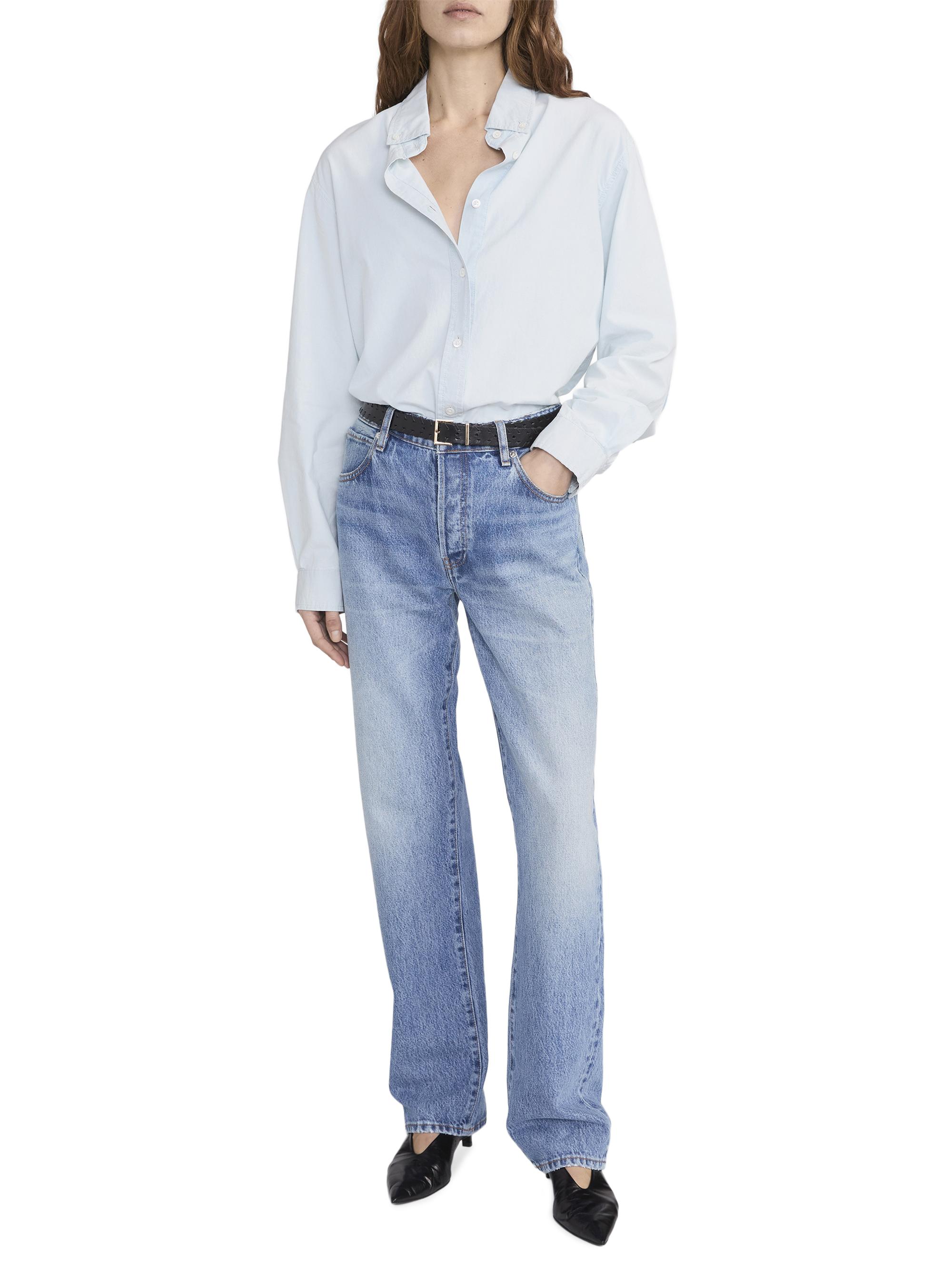 FRAME Women's The Heritage Patched Cotton Button-Down Shirt - Mafalda